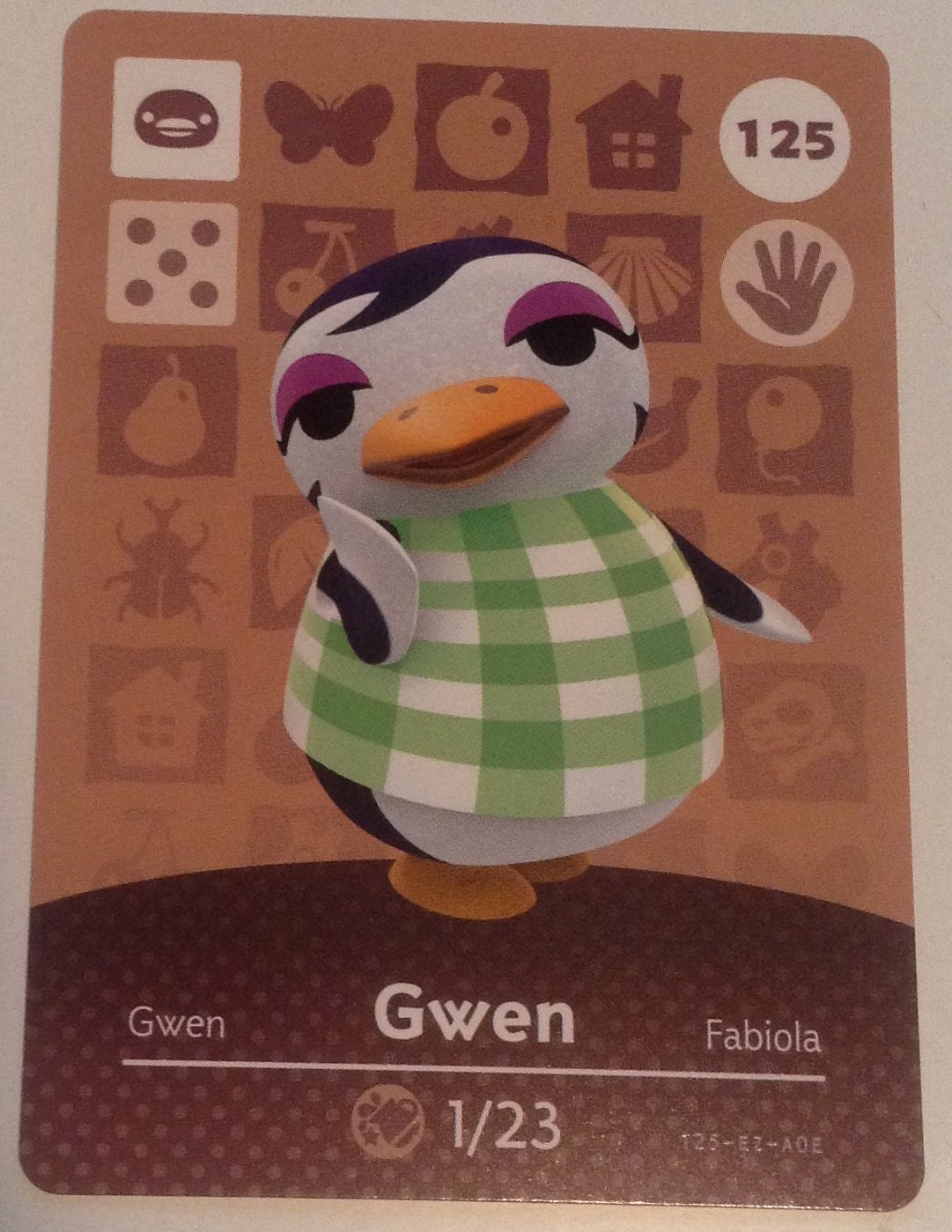 Nintendo Animal Crossing Happy Home Designer Amiibo Card Gwen 125/200 - Official USA Version - Collectible Trading Card for Switch & New Horizons Gameplay