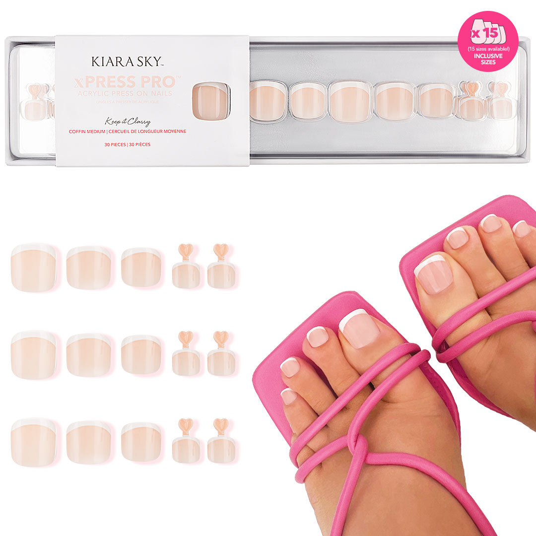 Elegant Press-On Toe Nails - High-Quality Fake Nails for Women | Perfect for Parties, Weddings & Special Occasions