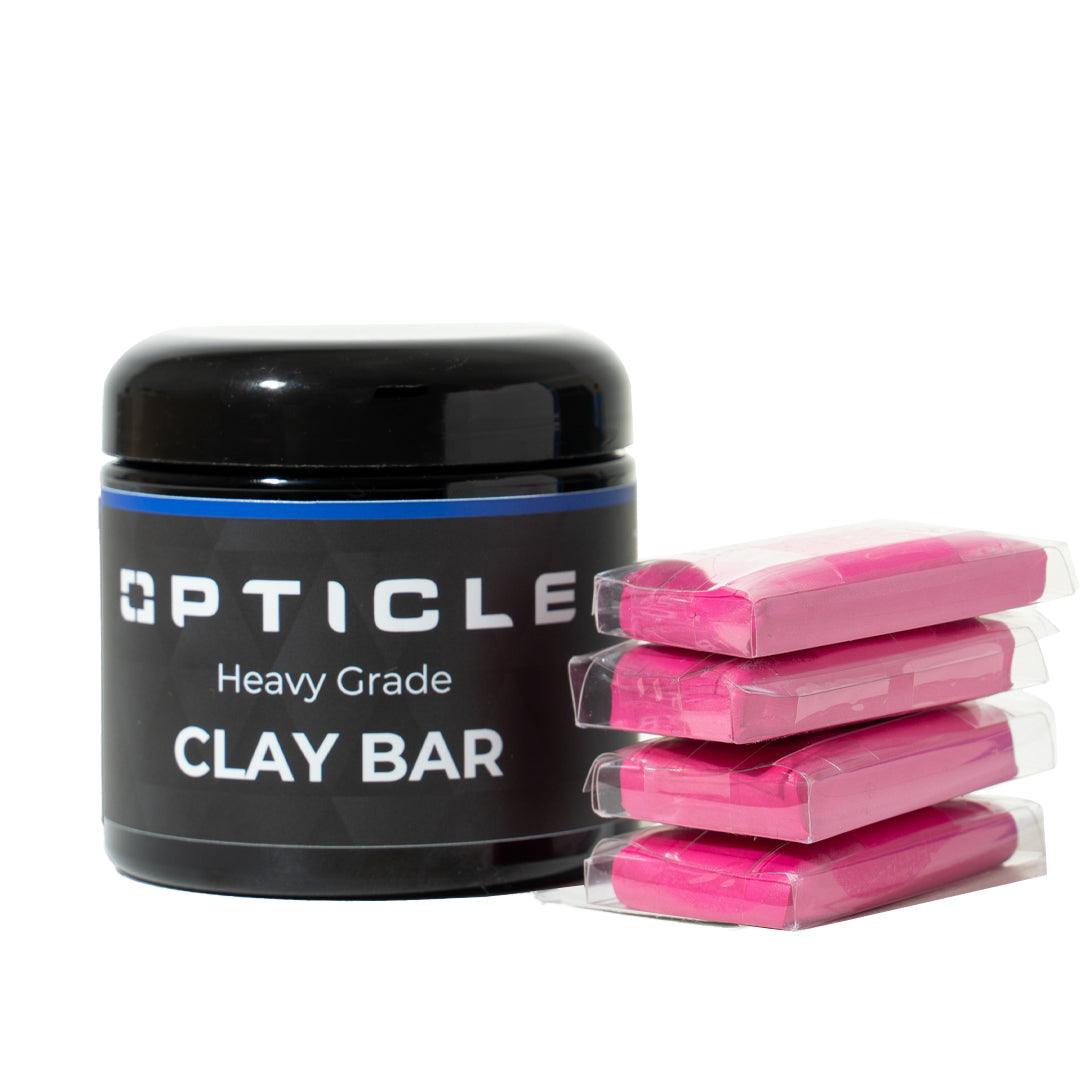 OPTICLE Premium Car Clay Bar Detailing Kit - 4 Pack (50g Each) with Storage Canister - Remove Contaminants & Restore Shine - Perfect for Auto Detailing, Paint Correction & Surface Prep
