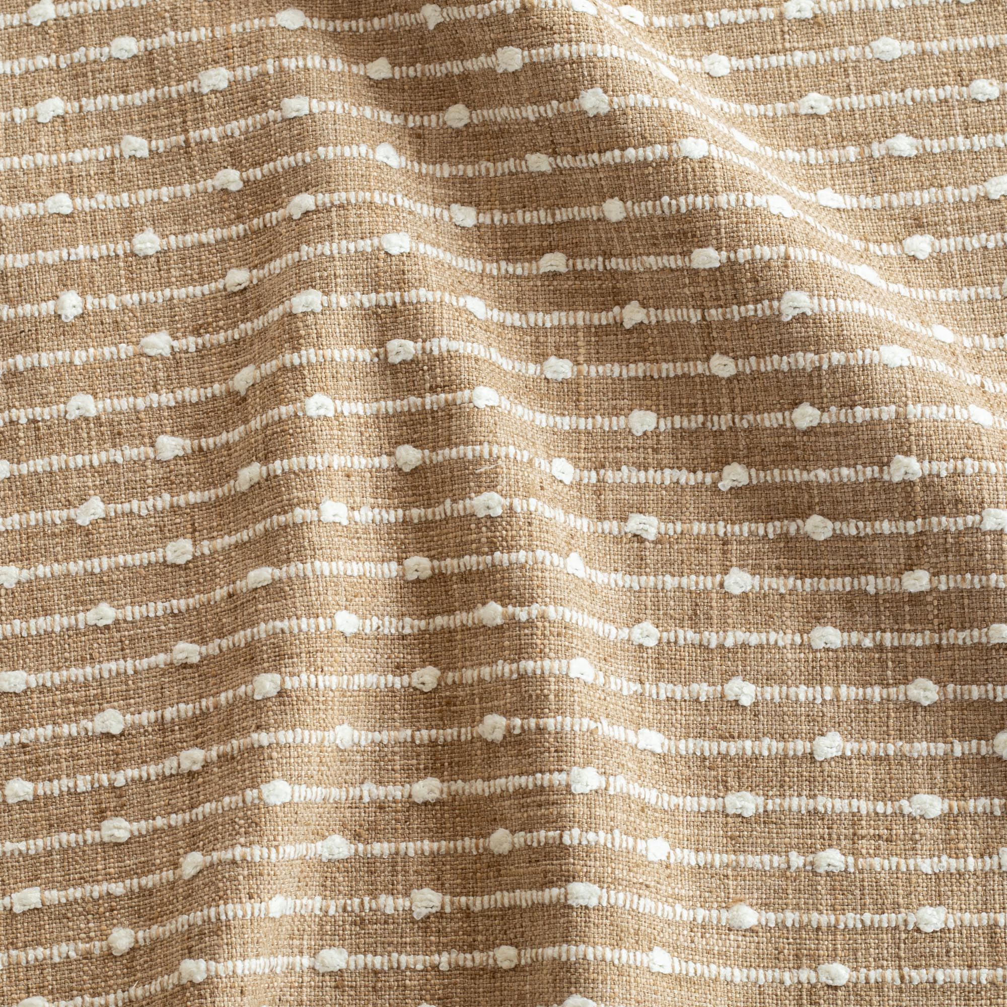 Arren Stripe Fabric - Natural Burlap Material for DIY Crafts, Home Decor & Gift Wrapping | Eco-Friendly & Durable Textile for Upholstery, Table Runners & Wedding Decorations