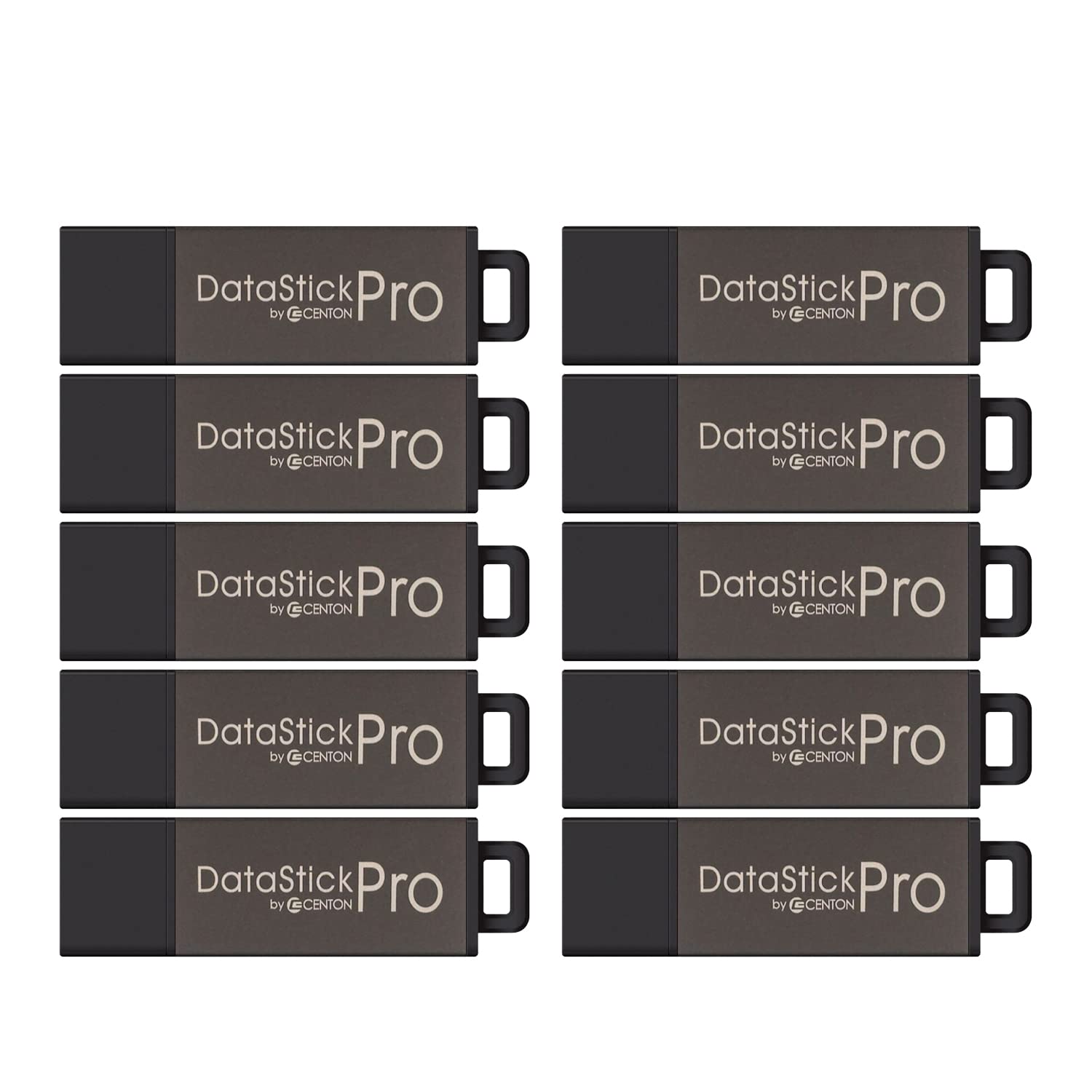 Centon DataStick Pro 2GB USB 2.0 Flash Drives - 50 Pack Bulk Grey Thumb Drives for Business, School & Data Storage | Portable Memory Sticks for Office Files, Student Projects & Backup Storage
