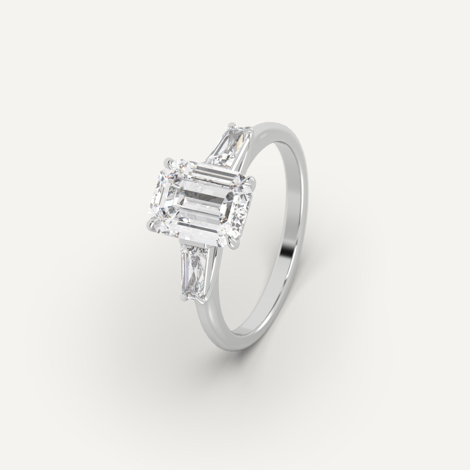 2 Carat Emerald Cut Diamond Ring – Elegant Solitaire Engagement Ring for Women | Perfect for Proposals, Weddings & Anniversary Gifts
