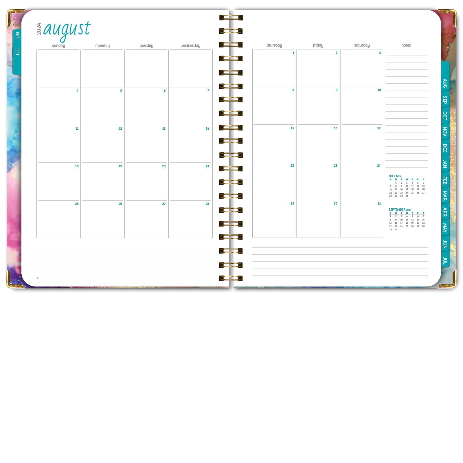 2024-2025 Hardcover Academic Planner - June 2024 to July 2025, 8.5