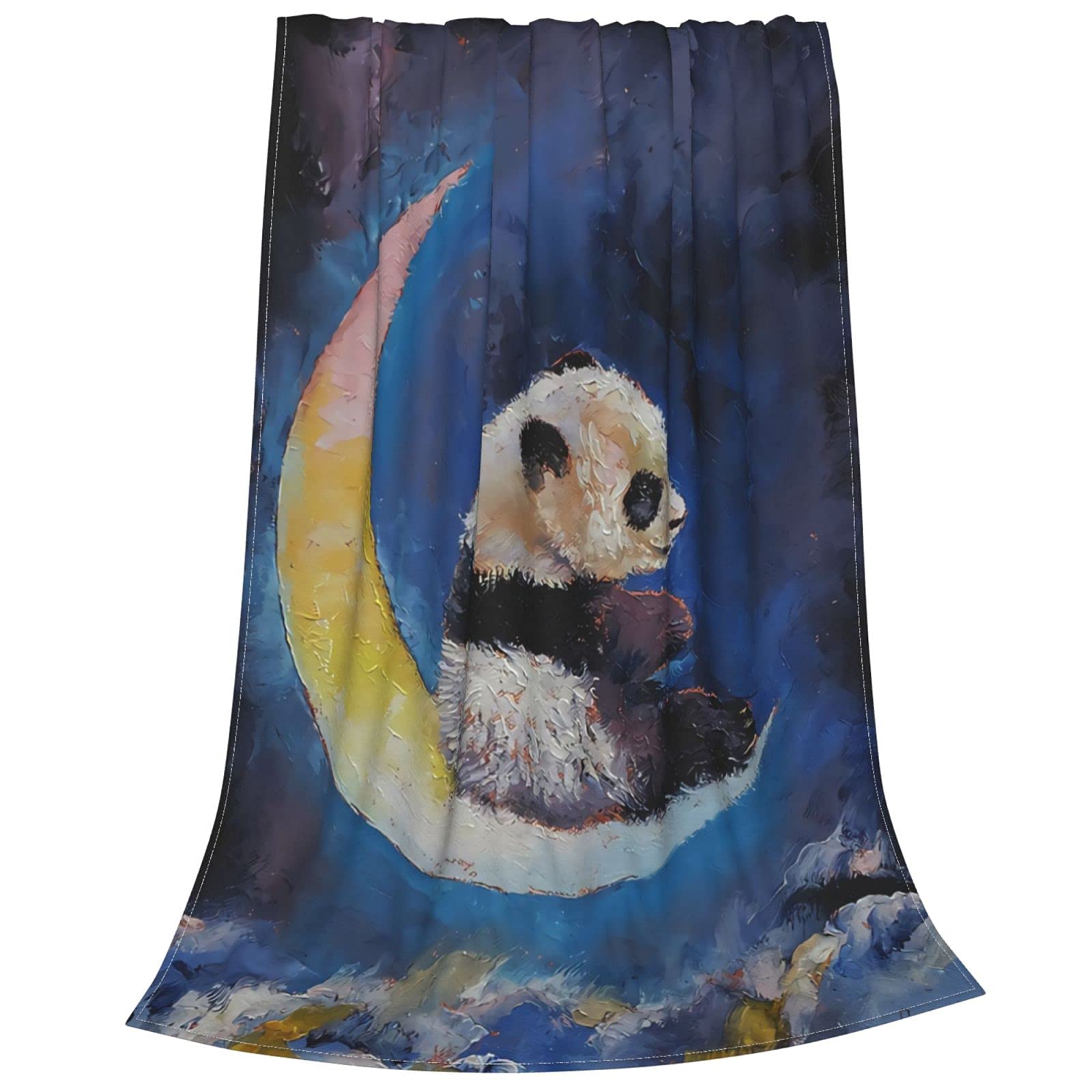 Soft Flannel Panda Blanket - Cozy Lightweight Throw for Bed & Sofa (80x60 Inches) | Perfect for Snuggling, Movie Nights & Home Decor