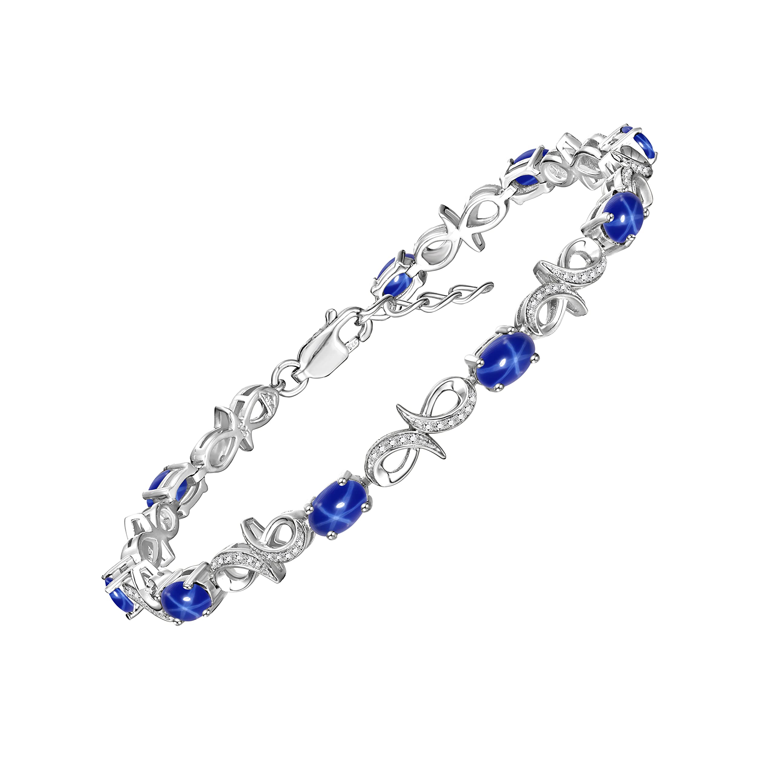 925 Sterling Silver Infinity Tennis Bracelet for Women - Adjustable 7