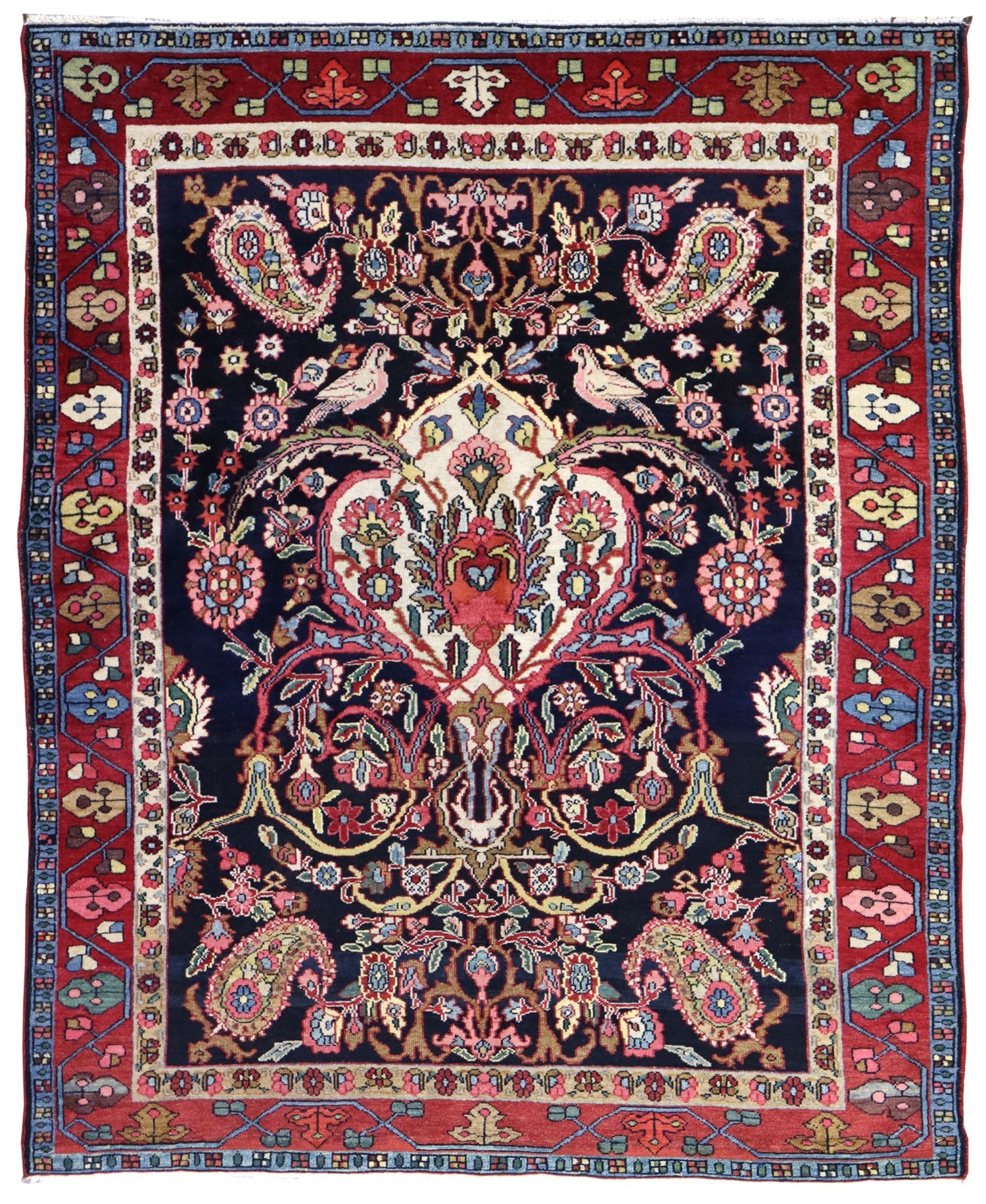 Antique Bakhtiari Handwoven Traditional Persian Rug - J65773 - Perfect for Living Room, Bedroom & Home Decor