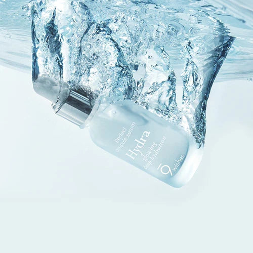 9wishes Hydra Perfect Ampoule Serum II - 30ml Deep Hydrating Facial Serum for Dry Skin | Korean Skincare for Glowing Complexion | Day & Night Moisturizing Treatment