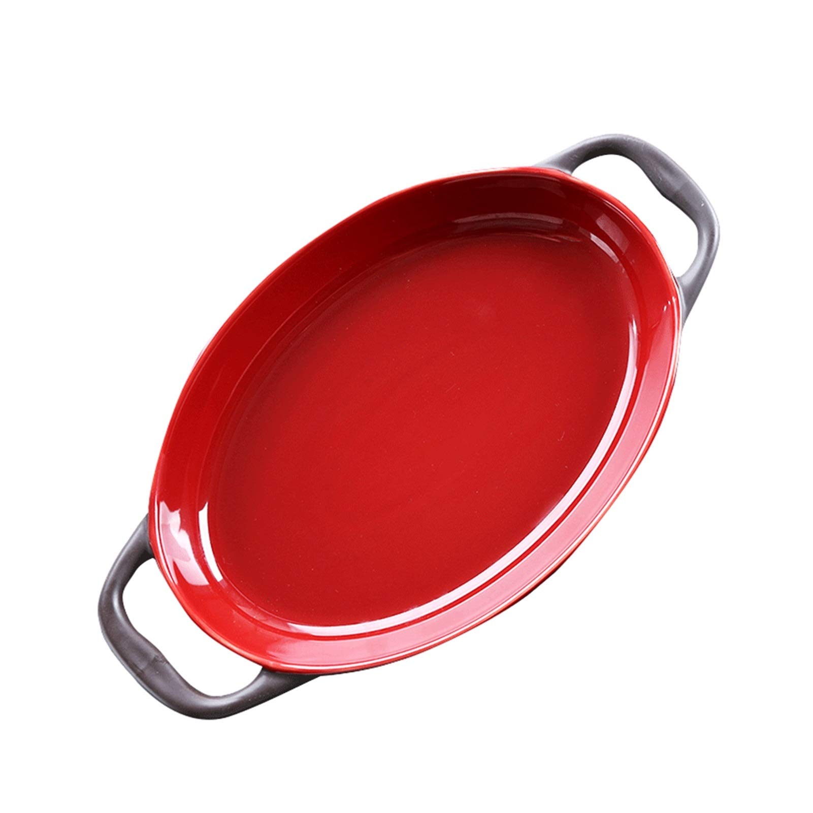 Non-Stick Ceramic Oval Lasagna Pan with Handles - 13x9 Inch Baking Dish for Lasagna, Casseroles & Au Gratin - Perfect for Oven Cooking, Family Dinners & Holiday Banquets
