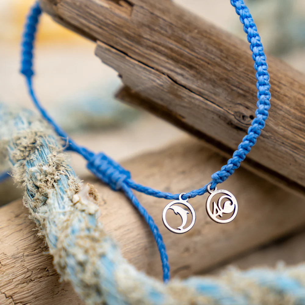 4Ocean August 2024 Limited Edition Dolphin Bracelet - Eco-Friendly Recycled Ocean Plastic Jewelry for Beach Lovers & Conservation Supporters | Perfect Gift for Environmentalists, Surfers & Ocean Advocates
