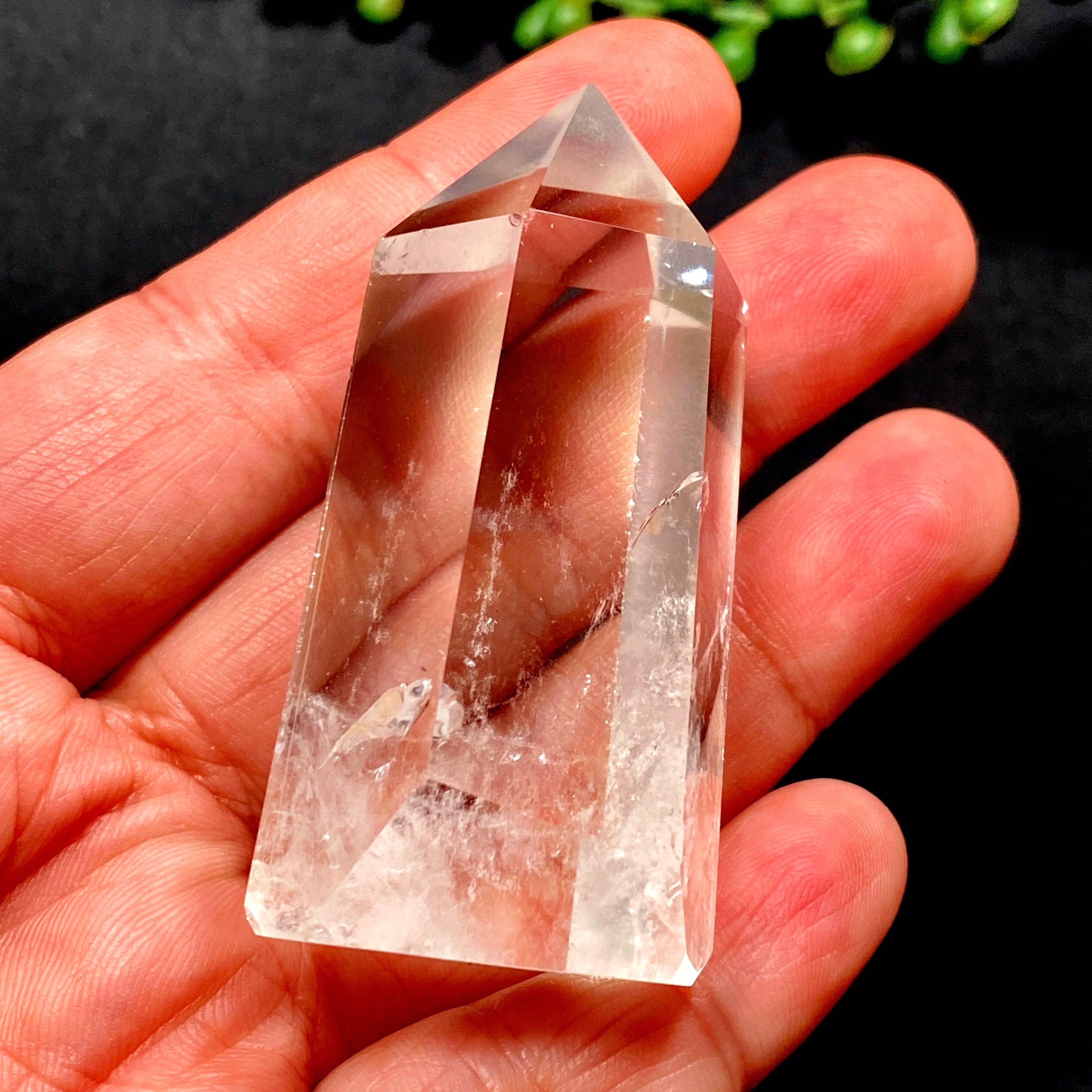 60-90g Clear Quartz Generator (CQG LG) - Natural Healing Crystal for Meditation, Energy Cleansing & Chakra Balancing - Perfect for Home, Office & Spiritual Practices