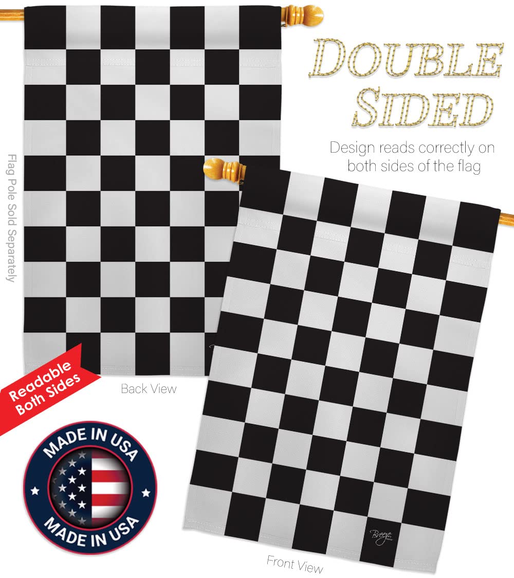 Sports Decorative Vertical House Flag Set 28x40 w/Flagpole - Perfect for Outdoor & Game Day Decor