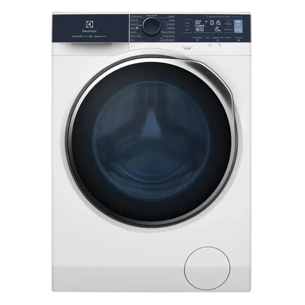 Electrolux EWF1042R7WB 10kg UltimateCare 700 Front Load Washing Machine with SensorWash Technology - Energy Efficient, Quiet Operation for Large Families & Smart Home Laundry Solutions