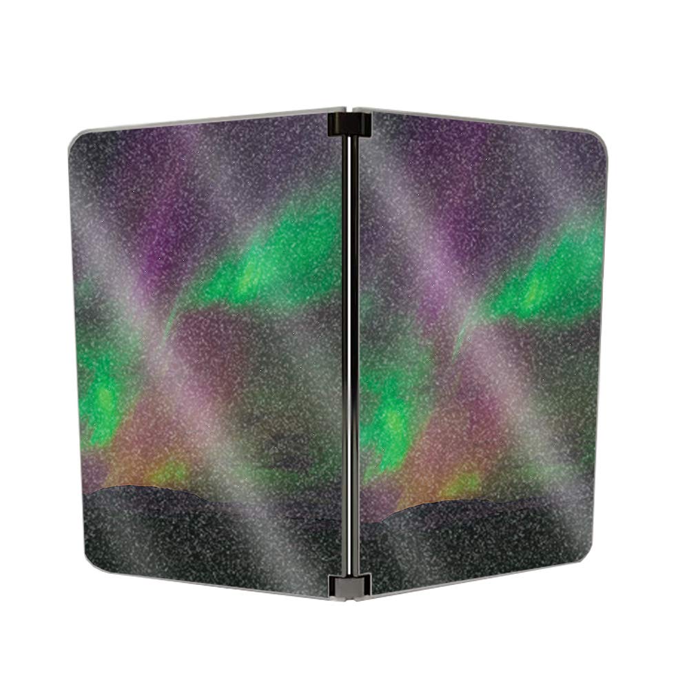 MightySkins Glossy Glitter Skin for Microsoft Surface Duo - Aurora Borealis | Protective Durable High-Gloss Case Cover | Easy to Apply & Remove | Made in USA | Perfect for Work, Travel & Personalization