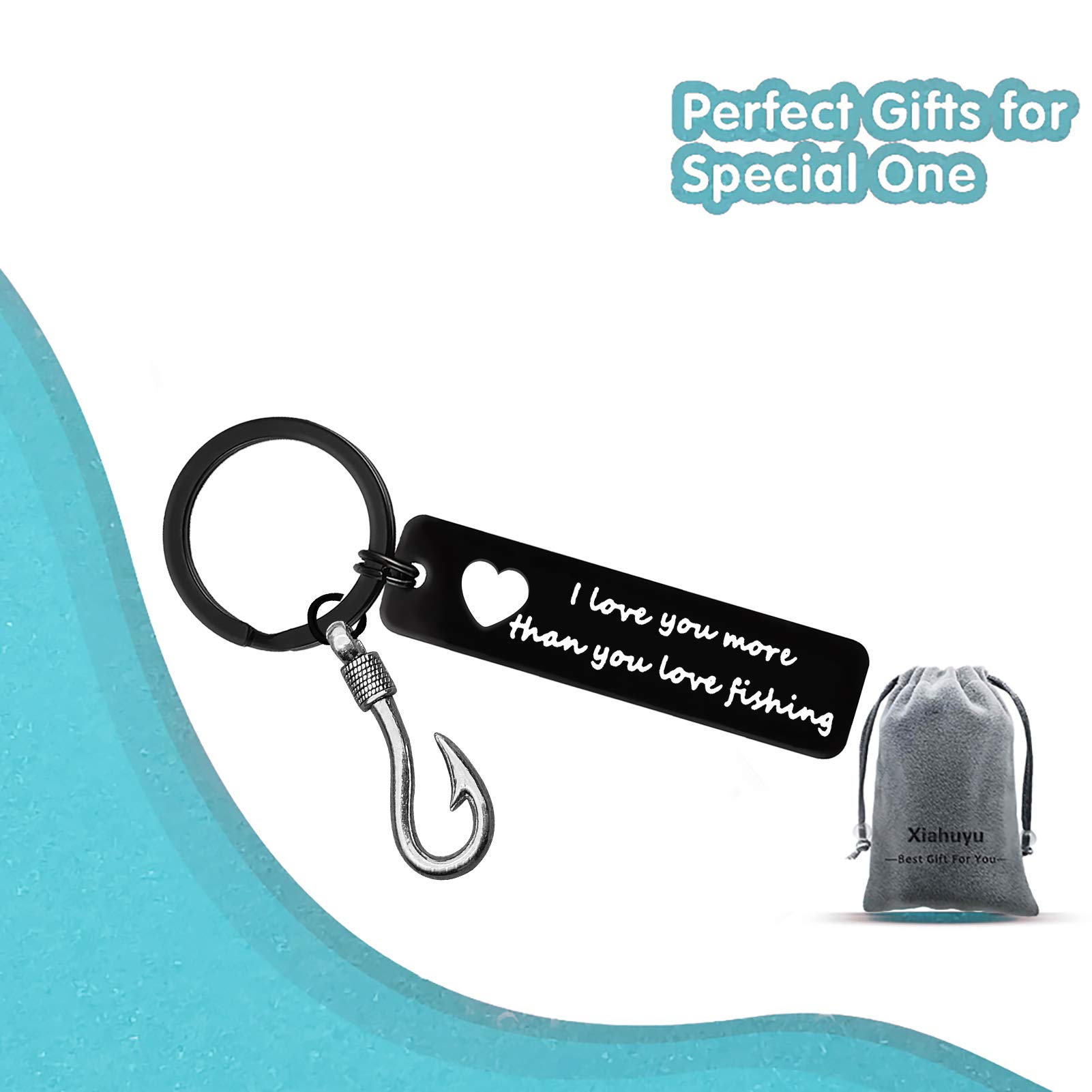 I Love You Keychain for Boyfriend Husband - Romantic Engraved Gift for Fiance, Anniversary, Valentine's Day, Christmas & Birthday - Perfect Couple Gift for Him