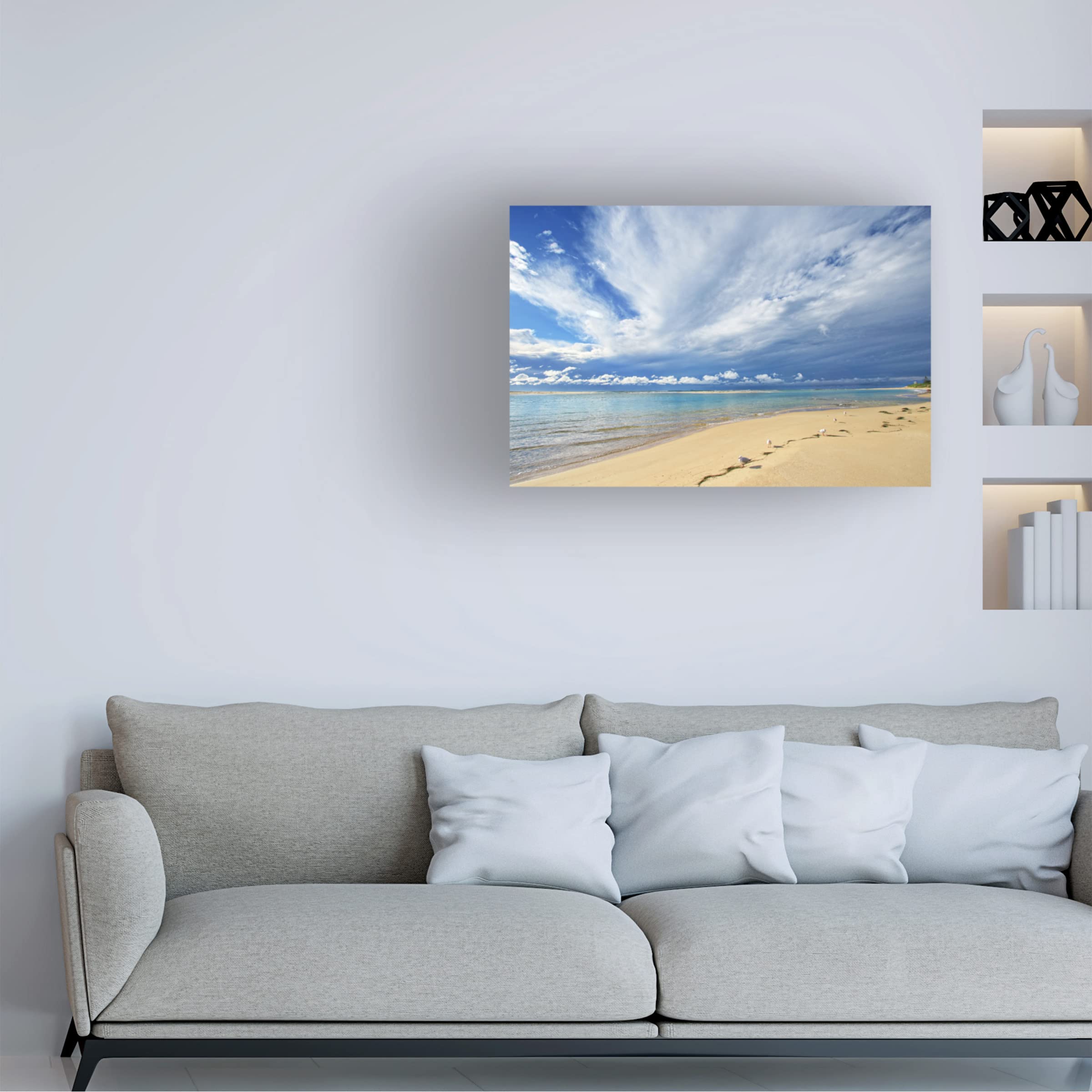 Trademark Fine Art 'Born to Be on a Beach 2' Canvas Wall Art by Beata Czyżowska - Coastal Decor for Living Room, Bedroom & Beach House