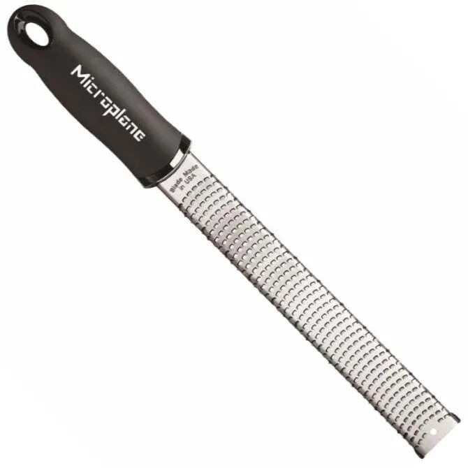 Microplane Premium Series Zester Grater - Ultra Sharp Stainless Steel Kitchen Tool for Zesting Citrus, Grating Cheese & Chocolate - Perfect for Baking, Cooking & Garnishing Dishes