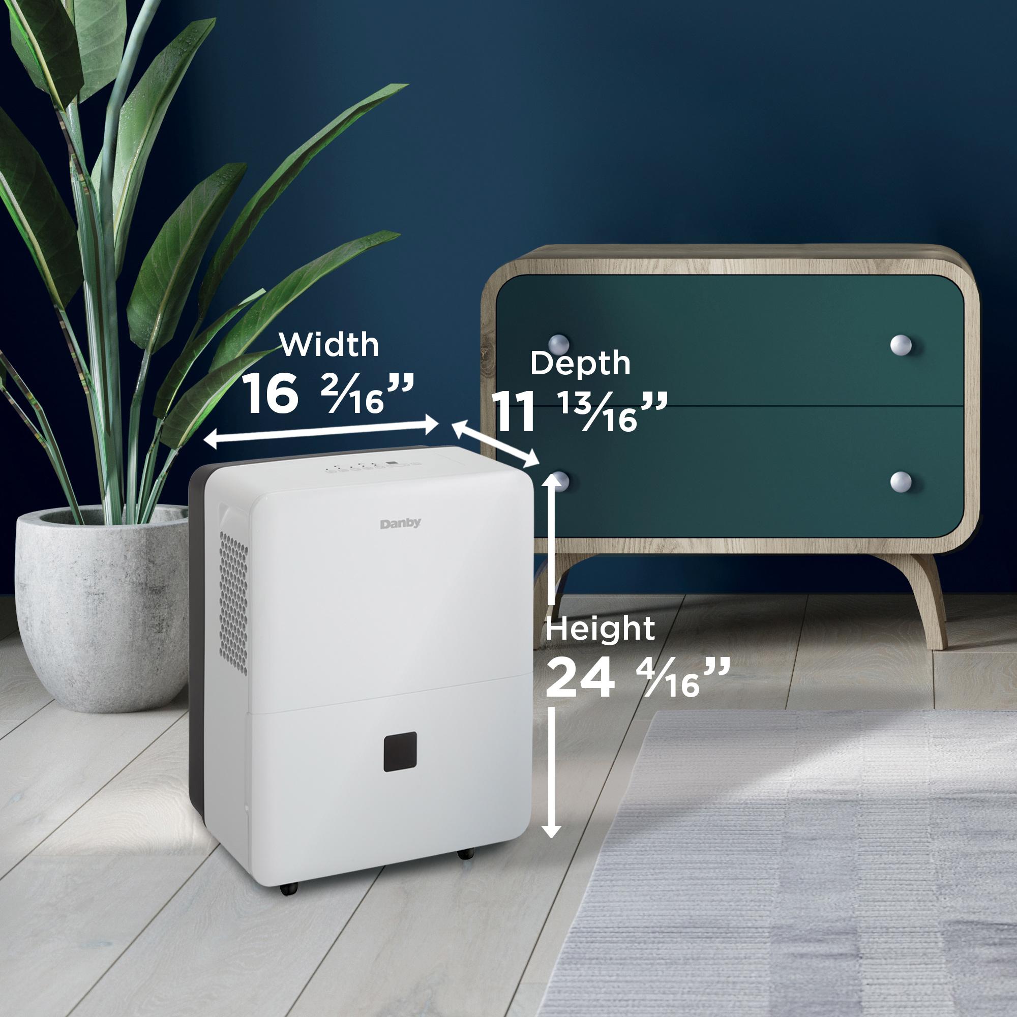 Danby 40-Pint Powerful 2-Speed Dehumidifier with Fan - DDR040BJWDB ME - Ideal for Basements, Bedrooms & Small Spaces