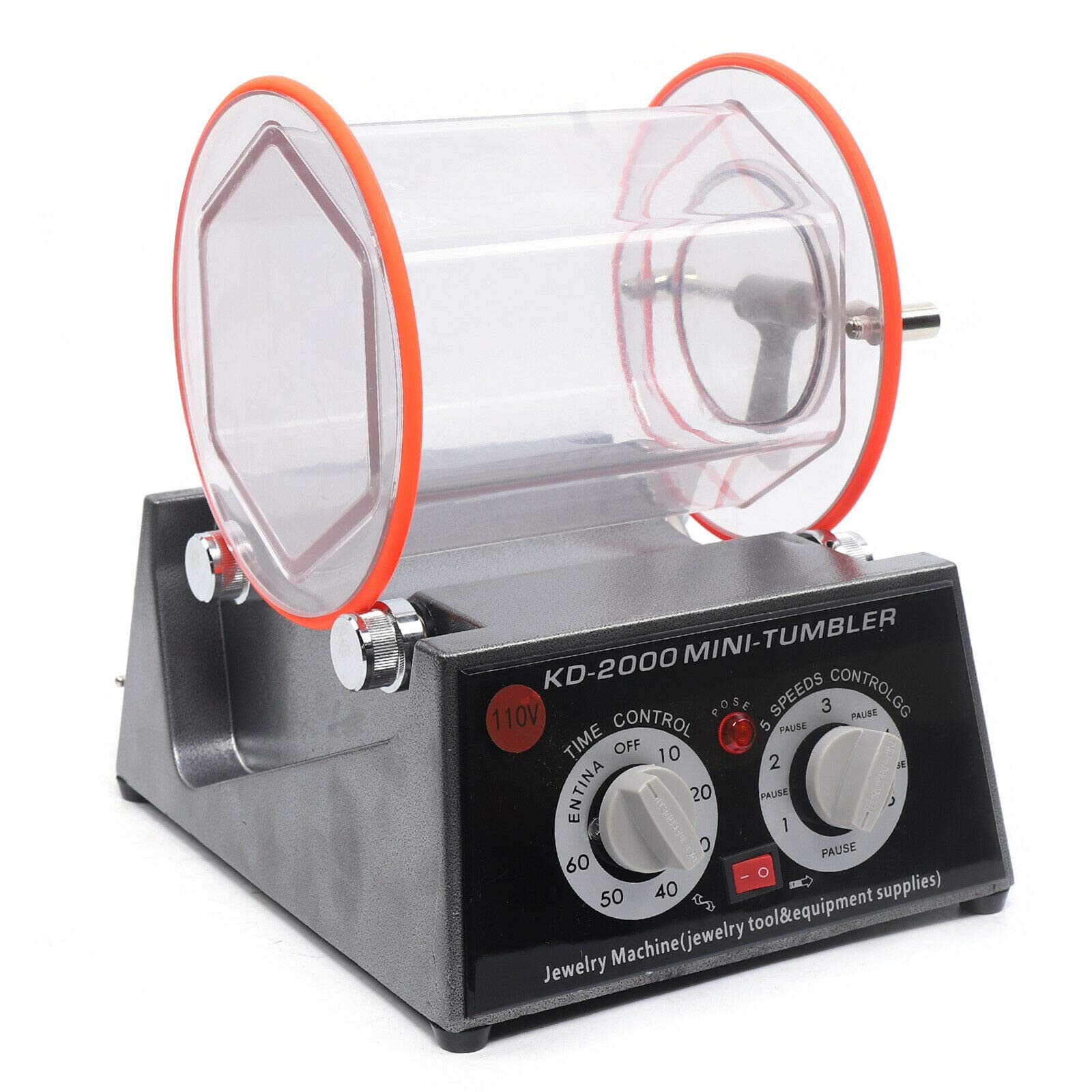 5kg 80W Electric Jewelry Polishing Tumbler Machine - Rotary Rock Polisher for Jewelry Finishing & Metal Polishing | Perfect for Jewelry Makers, DIY Crafts & Small Business Jewelry Production