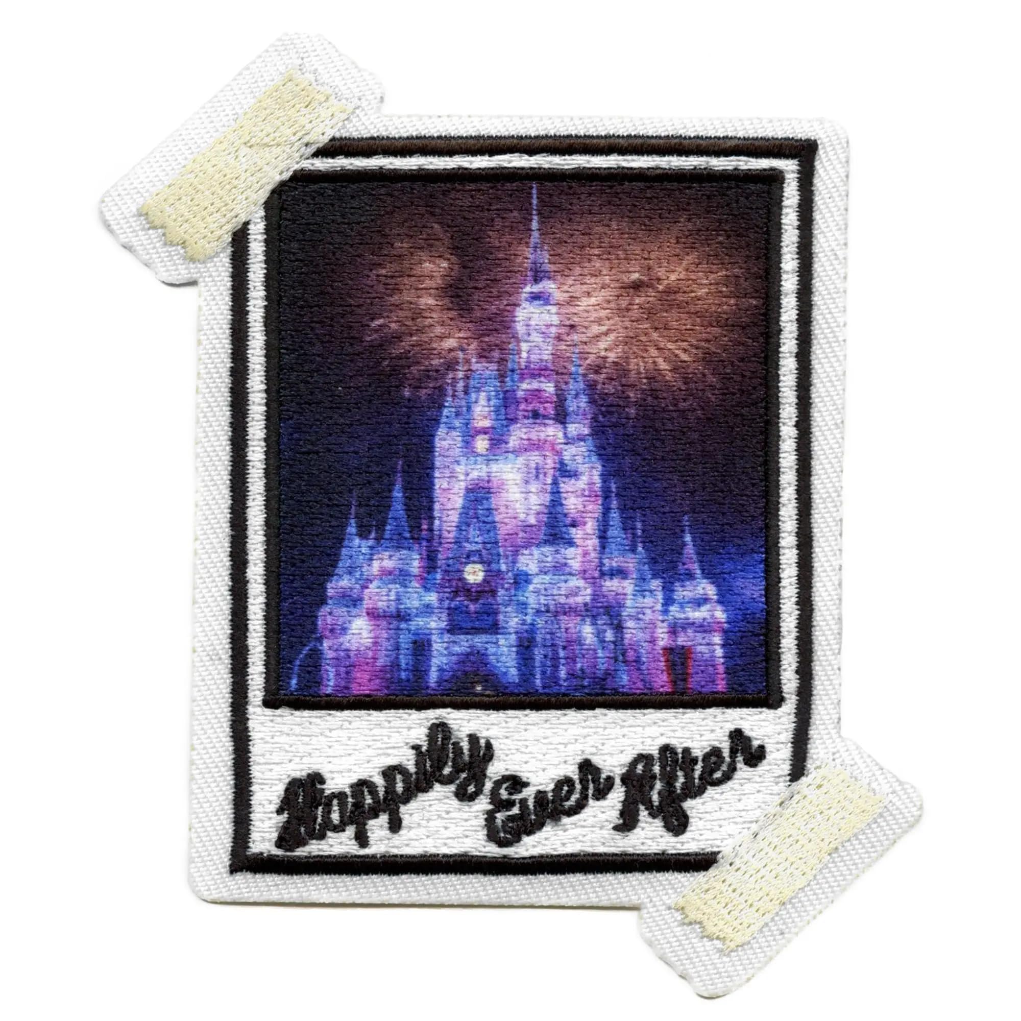 Ever After Scrapbook Patch - Embroidered Iron-On Photo Film Applique for DIY Crafts, Memory Books & Denim Jacket Decor | Vintage Style Sewing Supplies