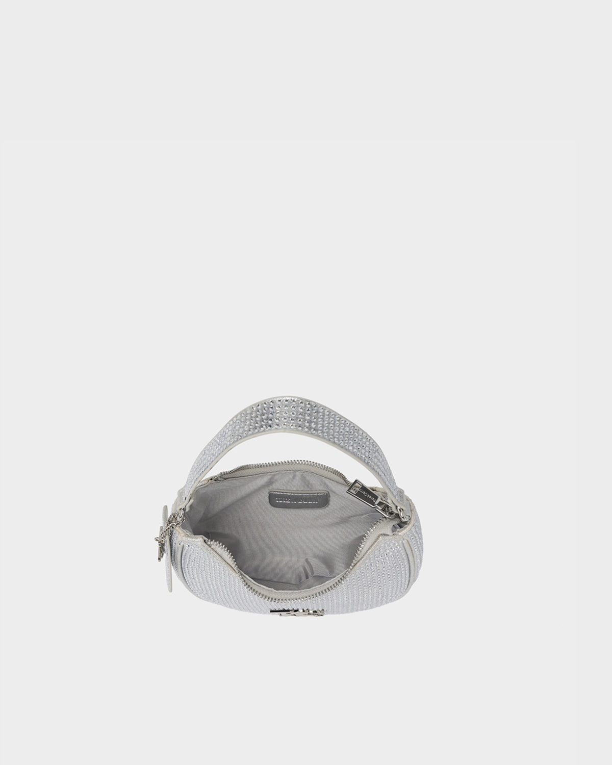 Stylish Silver Glam Crescent Purse for Women - Perfect for Evening Parties, Date Nights & Special Occasions