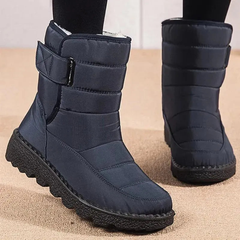 Women's Waterproof Slip-On Winter Boots - Warm & Comfortable Snow Shoes for Cold Weather, Outdoor Walking, and Casual Wear