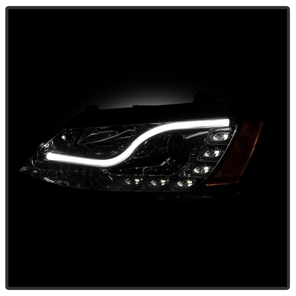 ACANII Smoked Lens LED DRL Projector Headlights for 2011-2017 Volkswagen Jetta MK6 - Halogen Replacement - Upgrade Your Car's Style & Night Visibility