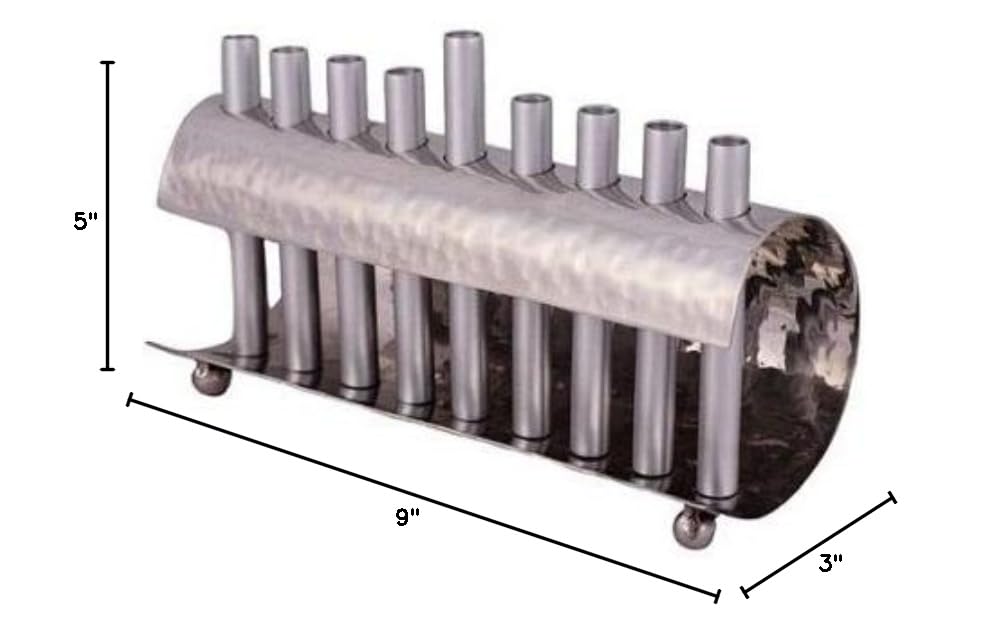 Yair Emanuel Silver Wave Design Menorah - 9