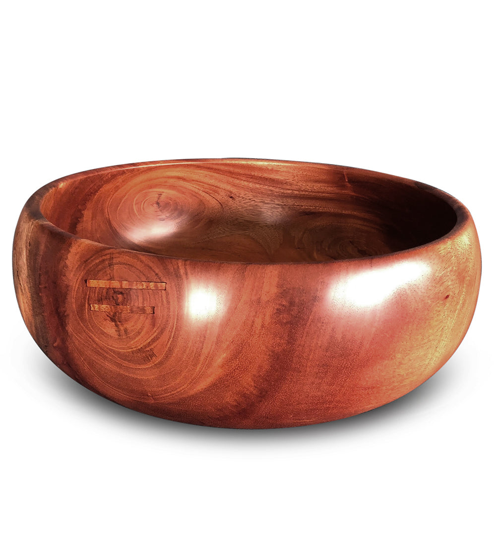 Handcrafted Mahogany Wood Bowl #2287 by Aaron Hammer – Elegant Serving Bowl for Salads, Fruits & Home Decor