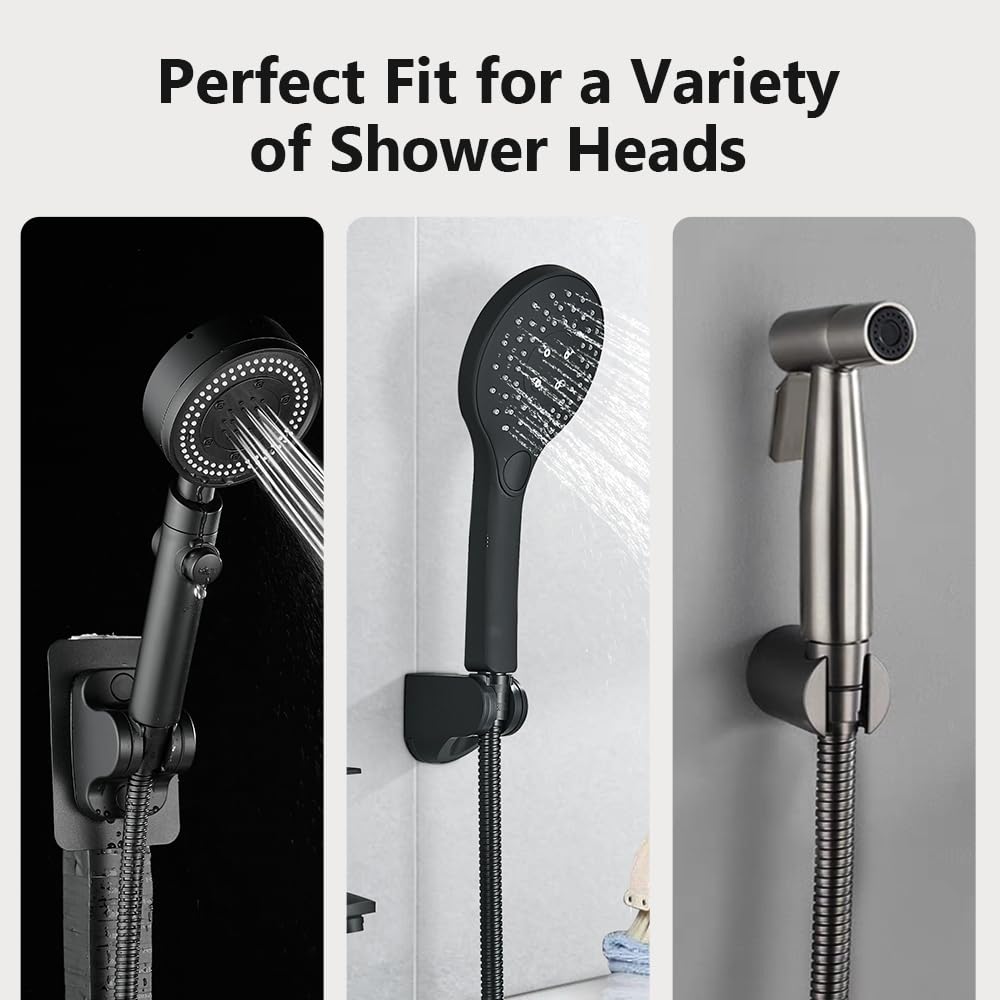 60 Inch Extra Long Flexible PVC Shower Hose Replacement - Stainless Steel Fittings for Handheld Shower Heads, Bathroom & Pet Bathing (Black) | Perfect for Spa-Like Showers, Dog Grooming & Bathroom Renovations