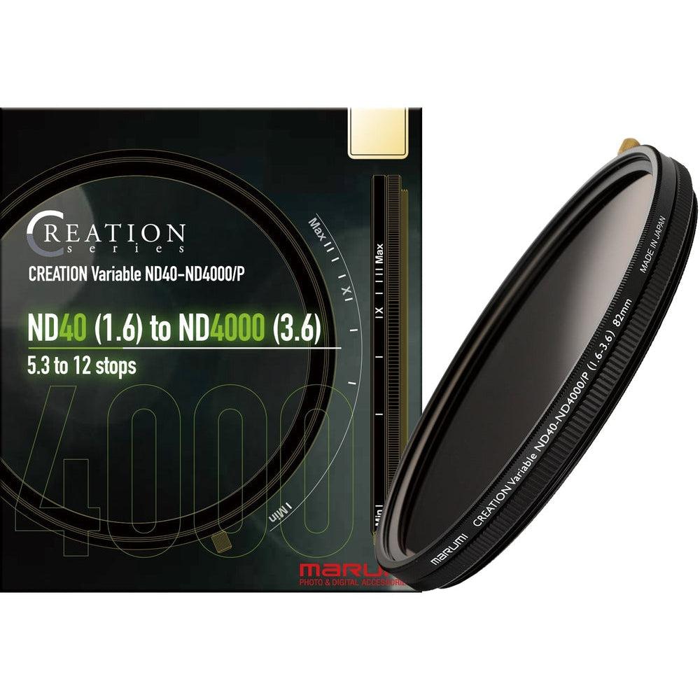 Marumi Creation Vari ND40 ND4000 82mm Natural Density Filter - Perfect for Photography, Videography & Outdoor Shooting