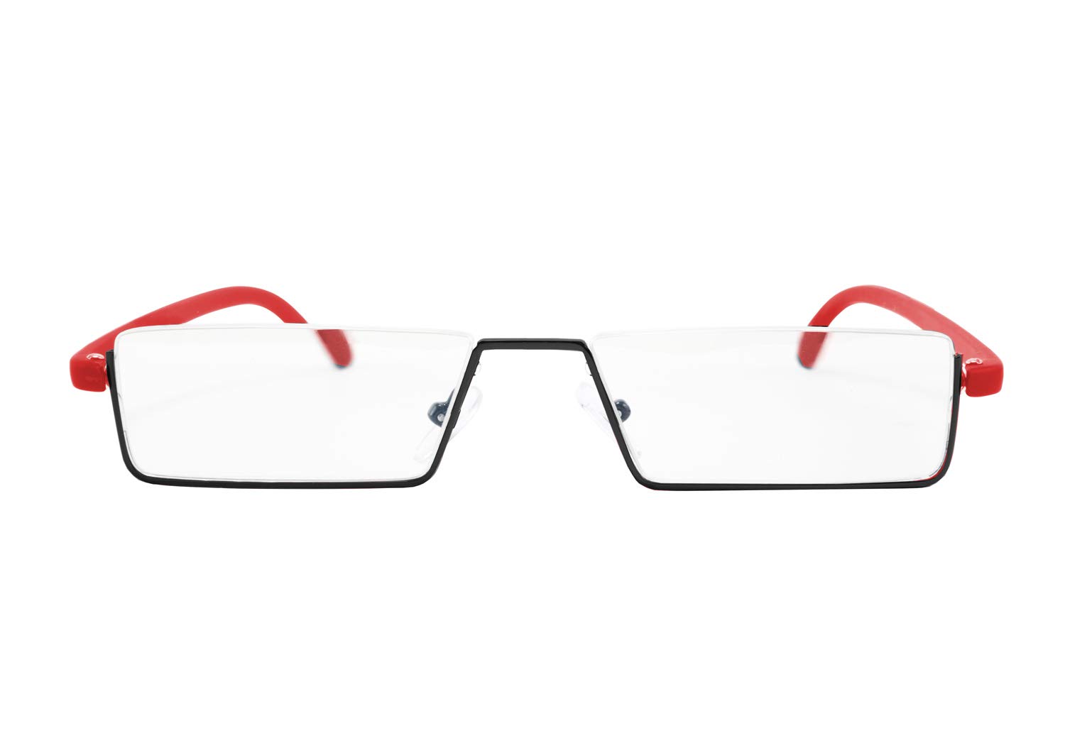 Blue Light Blocking Reading Glasses for Women & Men - Half Frame TR90 Lightweight Readers with Case - Perfect for Computer Use, Reading & Office Work