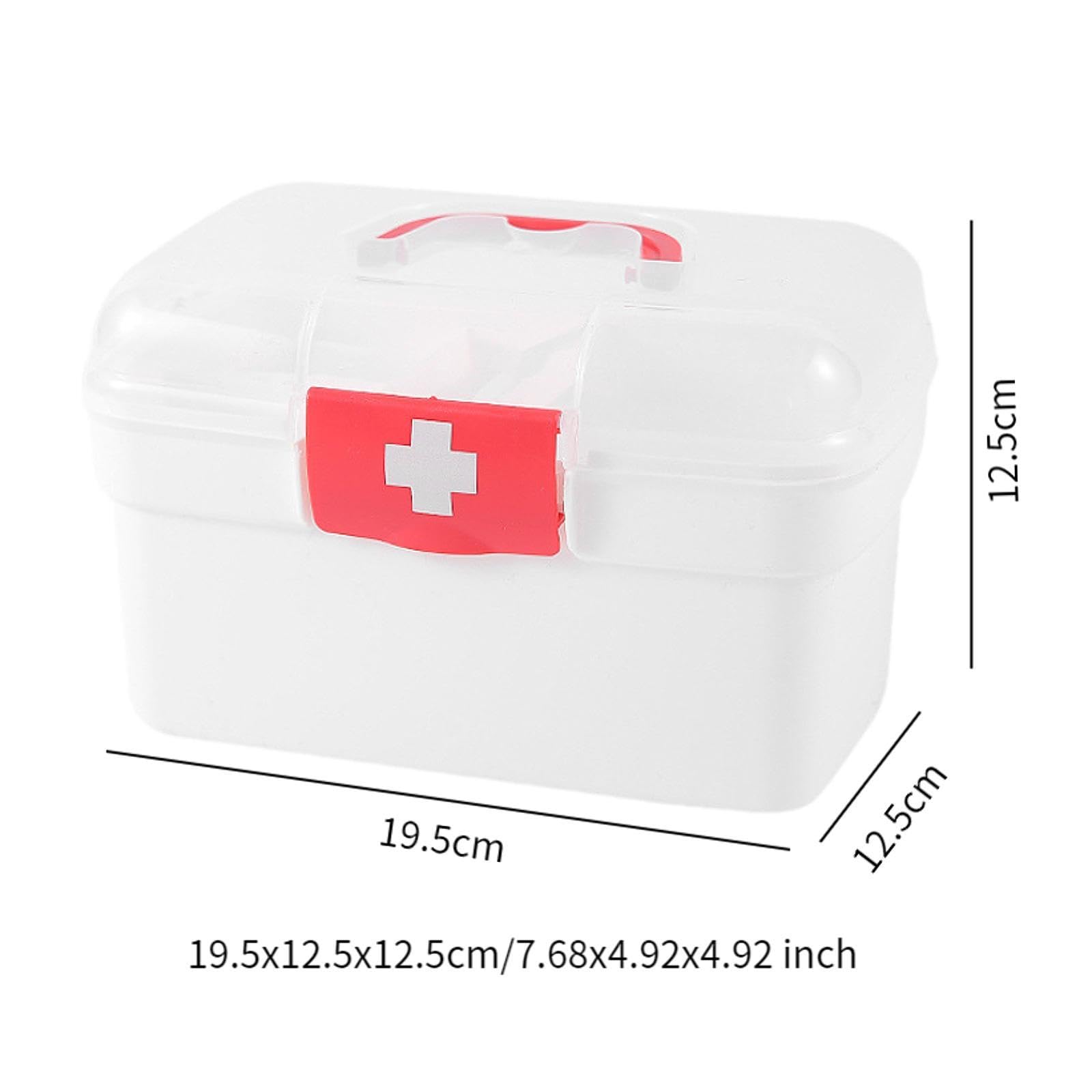 Kokiya Large First Aid Kit with Handle - Medical Emergency Storage Box for Home, Workplace, Camping & Travel - Portable Medicine Organizer for First Aid Supplies & Safety Equipment
