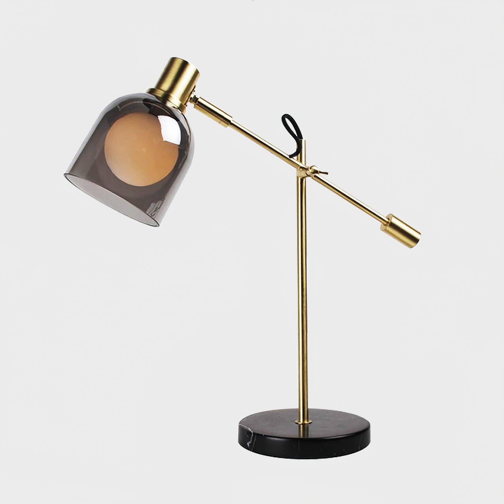 Modern Nyos Table Lamp - Adjustable LED Desk Light for Home Office, Bedroom & Study - Stylish Nightstand Lamp with Warm White Light for Reading & Relaxation