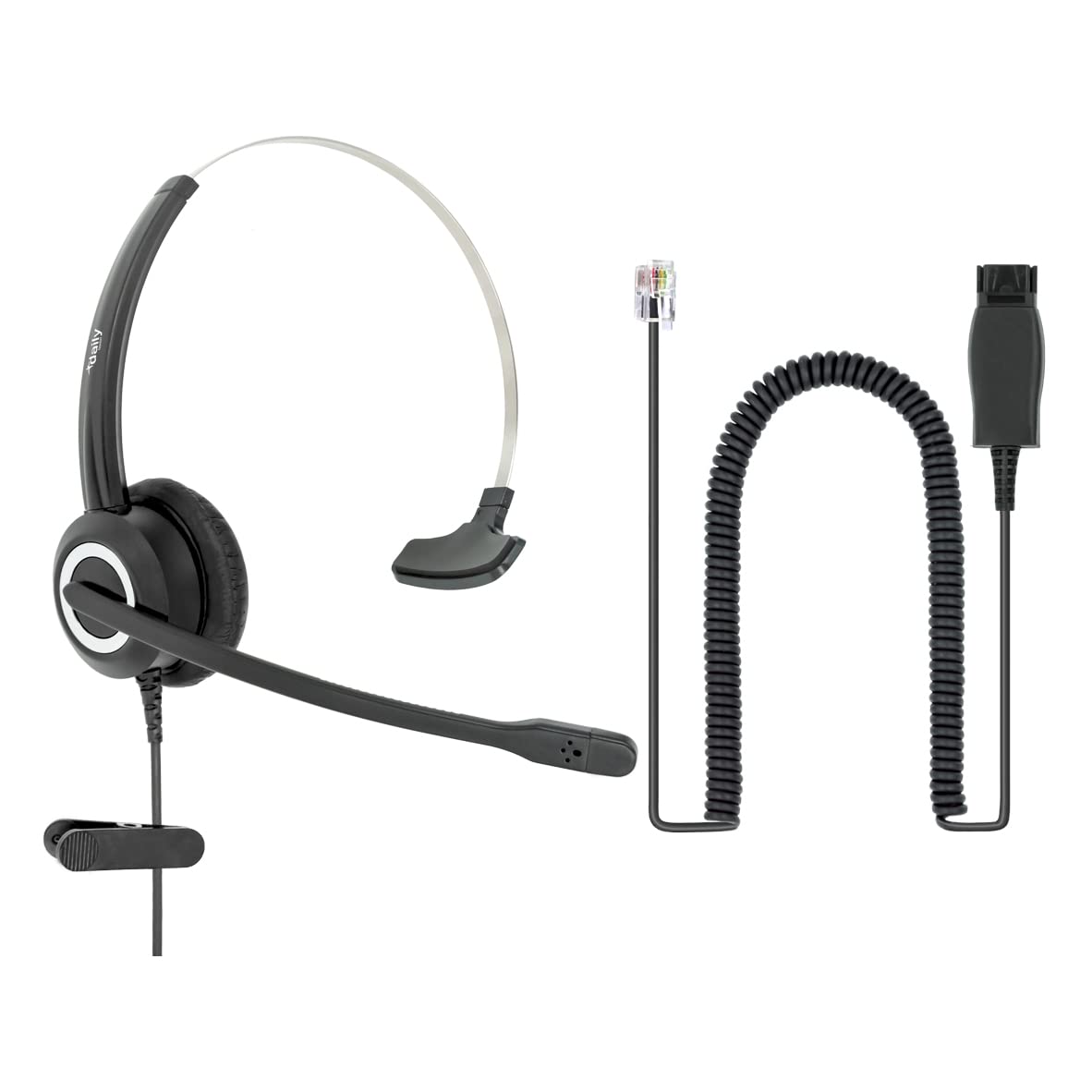 Avaya Headset HD Voice with HIS Adapter - Compatible with Avaya 1600/9600/J100 Series IP Phones - Includes 3.5mm Adapter (Monaural) - Perfect for Office Calls, Customer Service & Remote Work