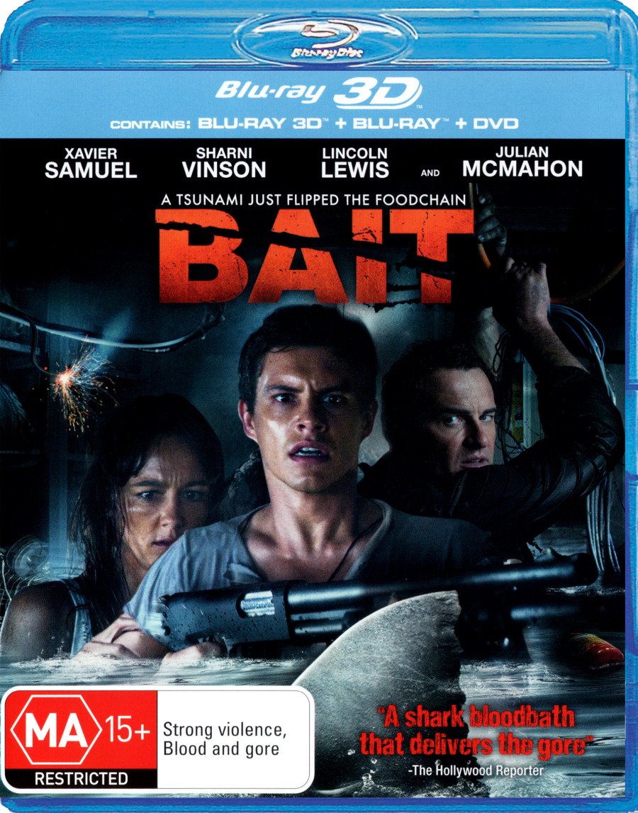 Bait Blu-ray 3D + Blu-ray + DVD Combo Pack - Thrilling Shark Attack Movie for Home Theater & Movie Night Entertainment