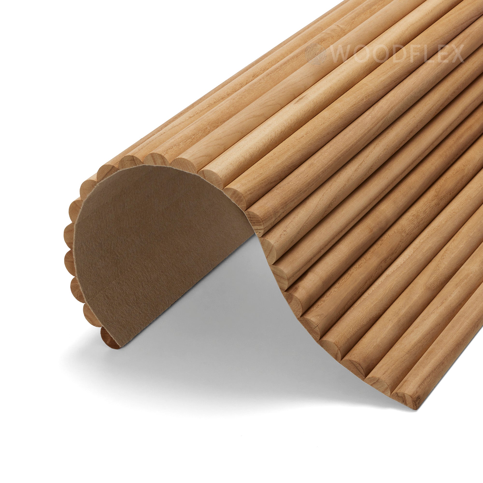 WOODFLEX Flexible Solid Paulownia Wood Slat Wall Panel 106
