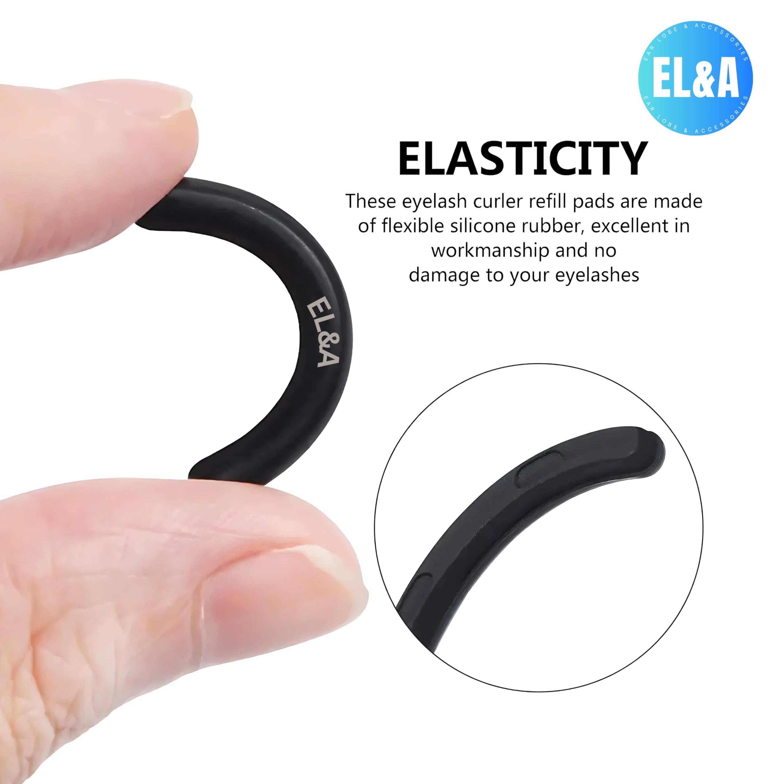 Eyelash Curler Replacement Pads - Soft Rubber Pads for Most Eyelash Curlers - 2 Pack - Perfect for Home & Professional Makeup Kits