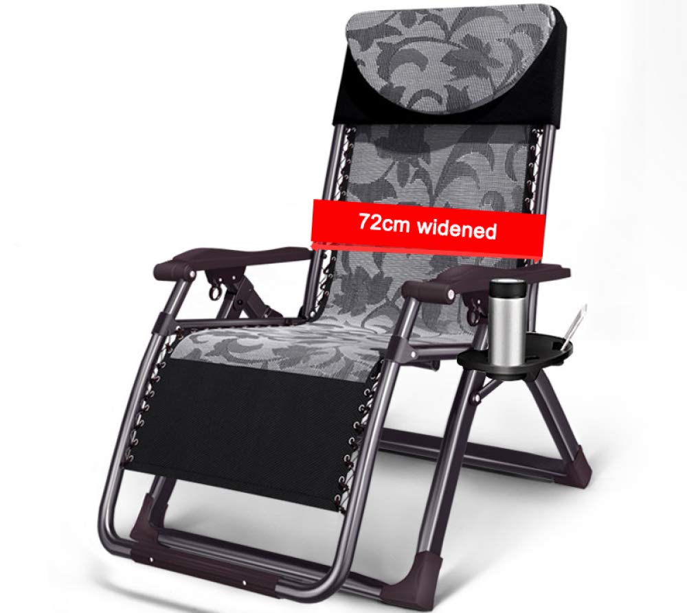 **Zero Gravity Recliner Chair - Lightweight Folding Lounge Chair with Adjustable Backrest & Cup Holder - Perfect for Outdoor, Patio, Camping, and Relaxation (Grey)**