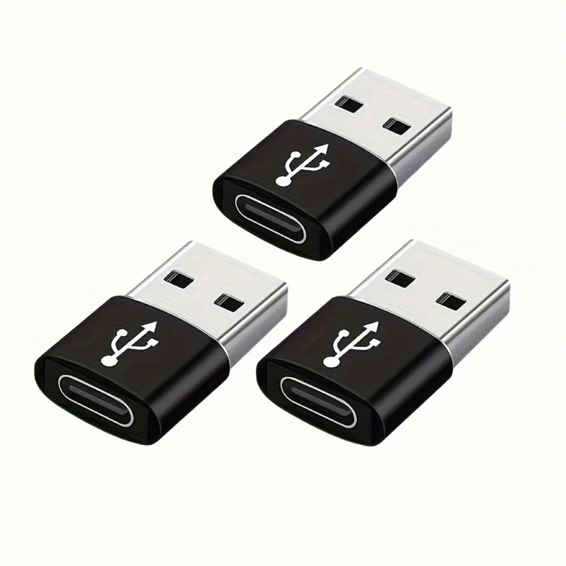 Orco 3 Pack USB C to USB A Adapter - Type C Female to USB Male Converter for iPhone 15/14/13 Pro Max, MacBook, iPad Air 5/4, AirPods, Galaxy S23/S22 - Fast Charging & Data Sync for Home, Office & CarPlay