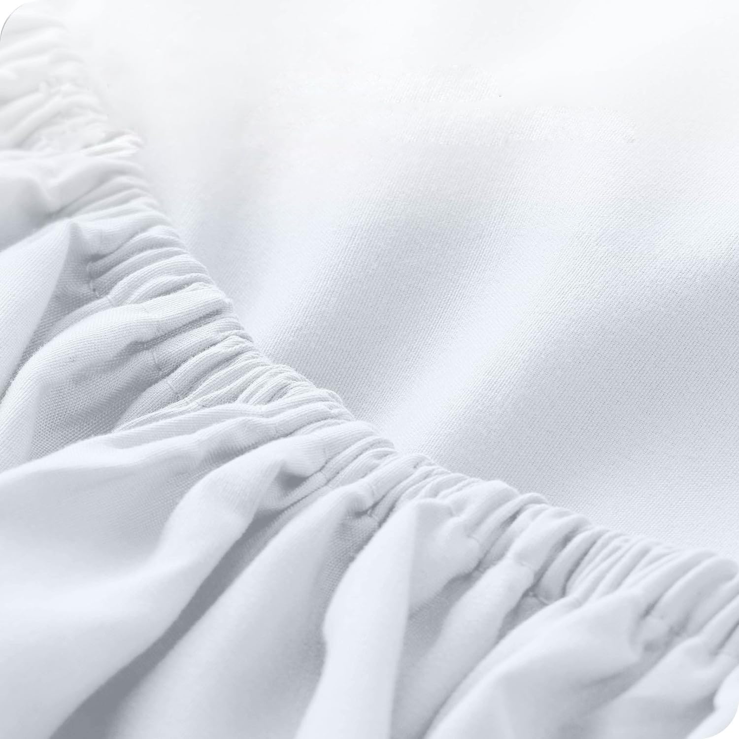 Luxury 800 Thread Count King Size Egyptian Cotton Bed Sheets Set - 6 Piece White Sateen Bedding with Deep Pocket (Fits 15