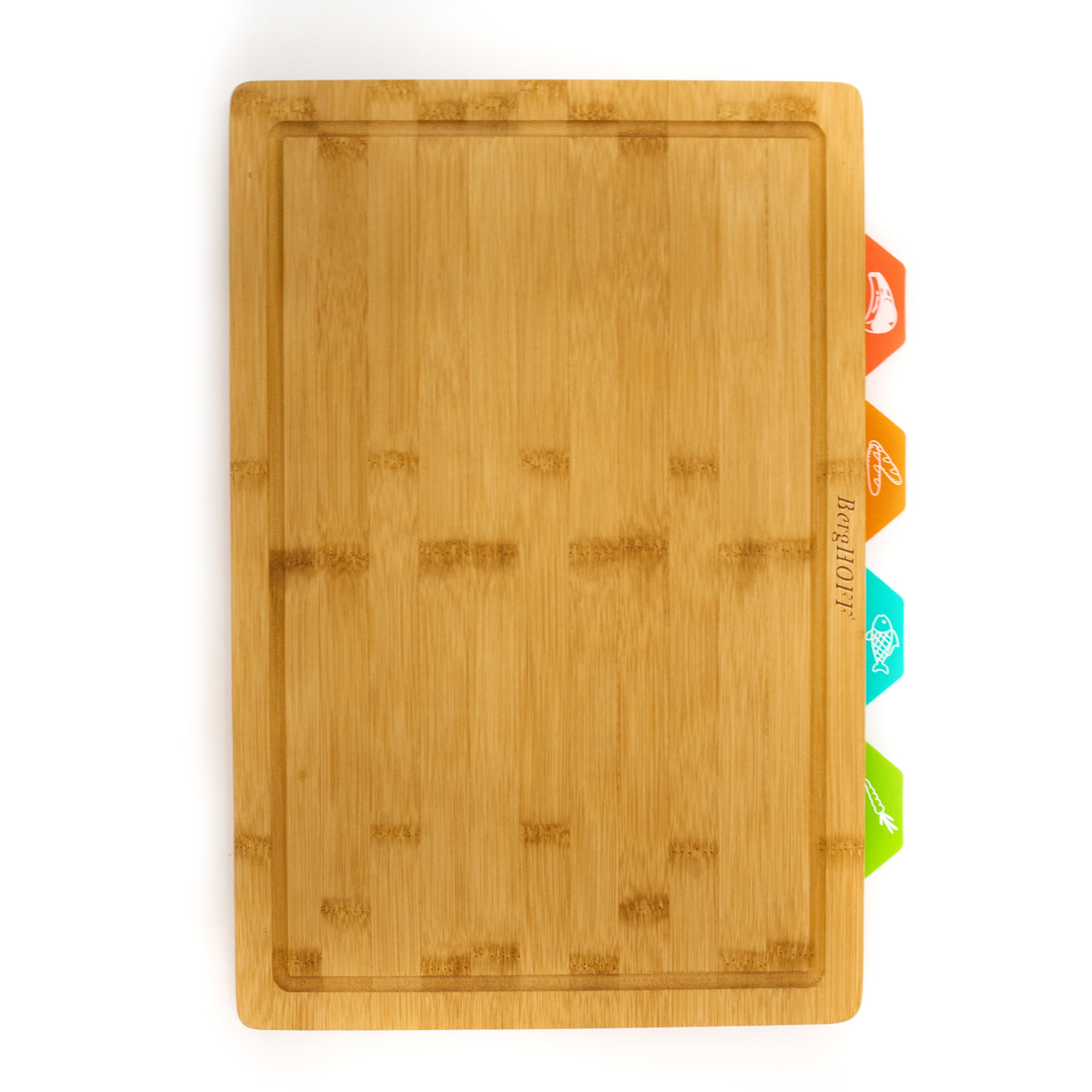 Premium Bamboo Cutting Board Set with 4 Flexible Chopping Mats - 16.5