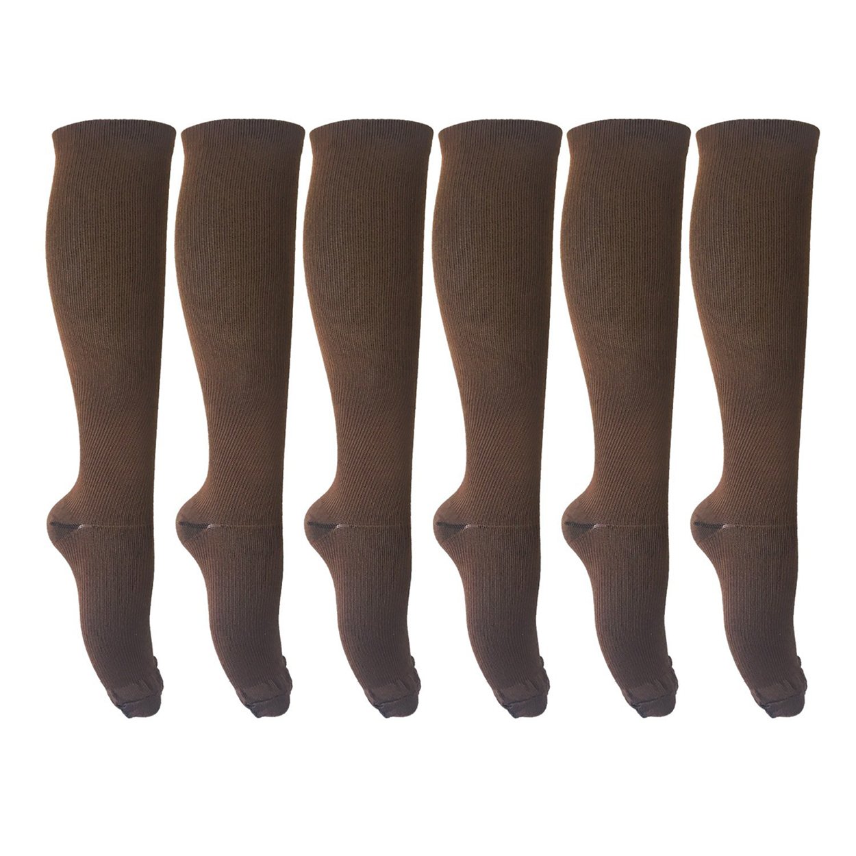 Seven Wolves Compression Socks (6 Pairs) - 15-20mmHg Graduated Support Socks for Women & Men - Running, Athletic, Travel & Pregnancy Maternity Stockings - Improve Circulation & Reduce Swelling