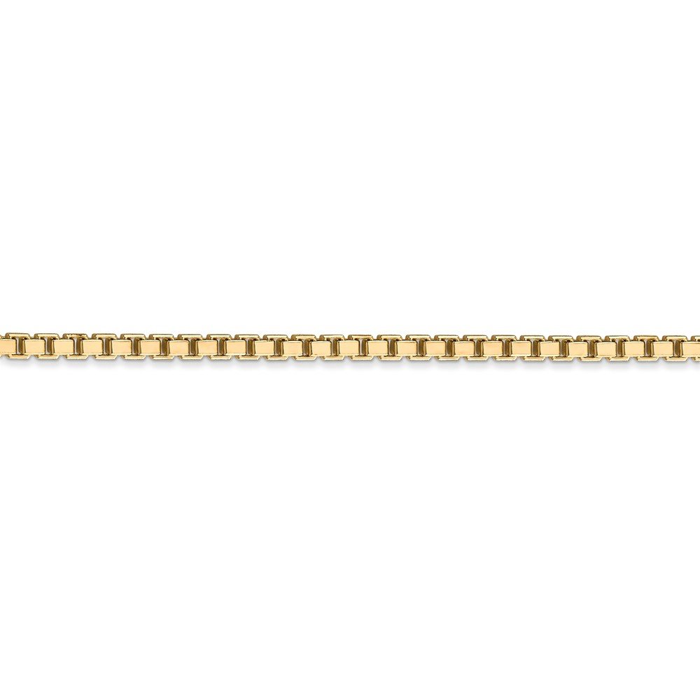 14K Solid Yellow Gold 2.5mm Box Chain Necklace with Lobster Clasp - Dainty Minimalist Jewelry for Women - Perfect for Everyday Wear, Gifts & Special Occasions
