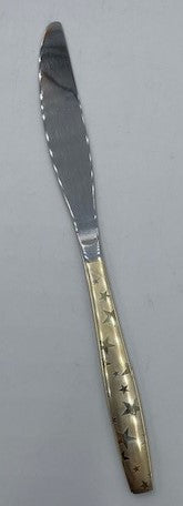 6-Piece Stainless Steel Dinner Knife Set - Star Gold Cutlery for Formal Dining & Everyday Use
