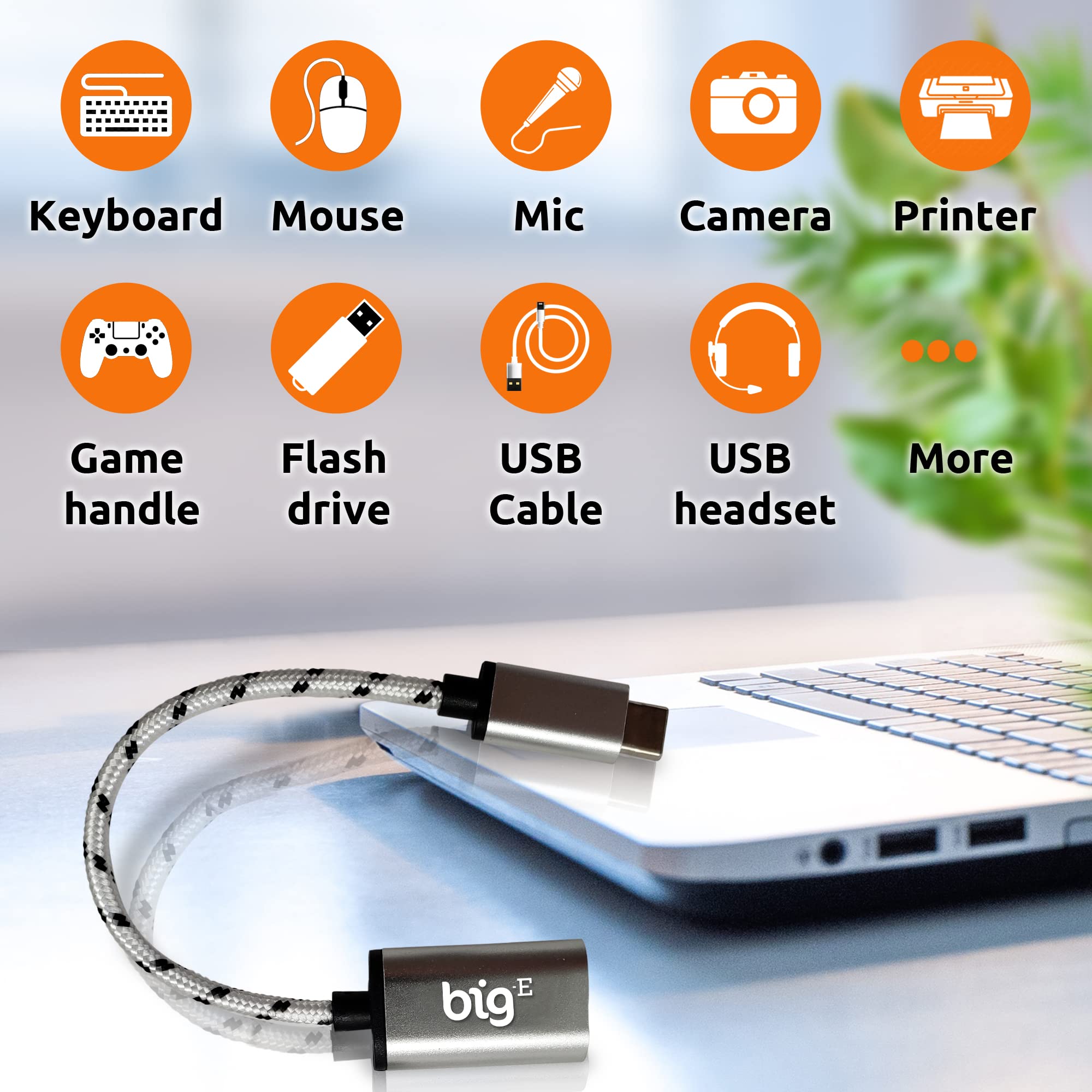 5Gbps USB-C to USB 3.0 Adapter [2-Pack] - Thunderbolt 3/4 Compatible, OTG Support for Xiaomi Black Shark 2 & More - USB-C Male to USB Female Converter (Silver) - Perfect for Data Transfer, Charging & Connecting Peripherals