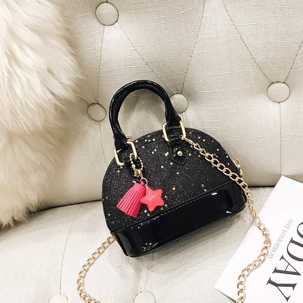 Dukars Sparkly Sequins Handbag for Girls - Princess Crossbody Purse Mini Satchel Gift for Toddler & Kids | Birthday, Party, Dress-Up, Everyday Use