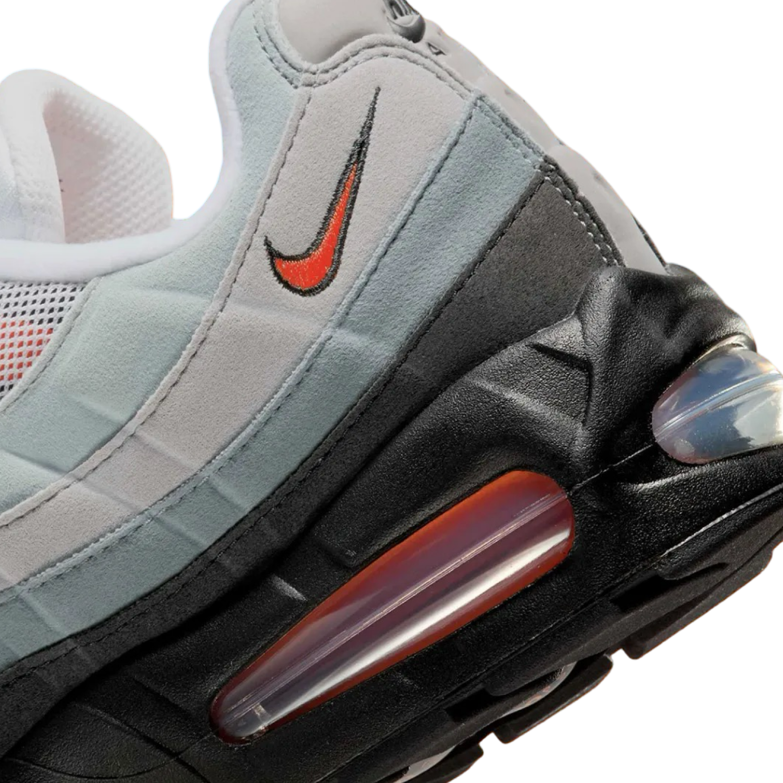 Nike Air Max 95 OG Sneakers - Black & Bright Mandarin Colorway | Men's Running Shoes for Jogging, Gym Workouts & Casual Wear