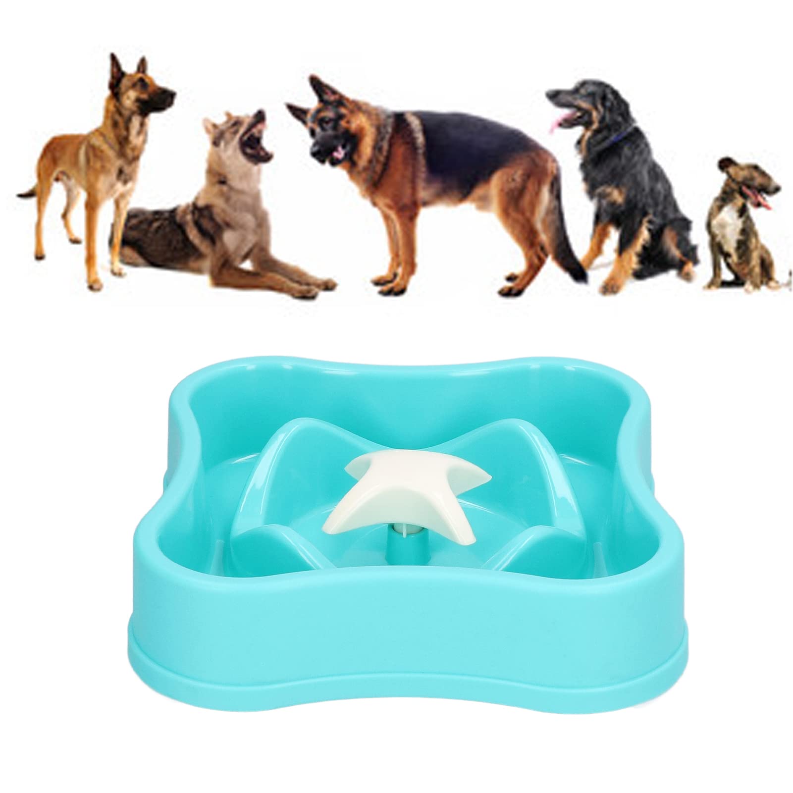 EVTSCAN Slow Feeder Dog Bowl - Anti-Choking & Anti-Gulping Pet Food Dish for Small Medium Large Dogs - Fun Interactive Mealtime Puzzle Bowl for Fast Eaters - Perfect for Mealtime Enrichment & Portion Control