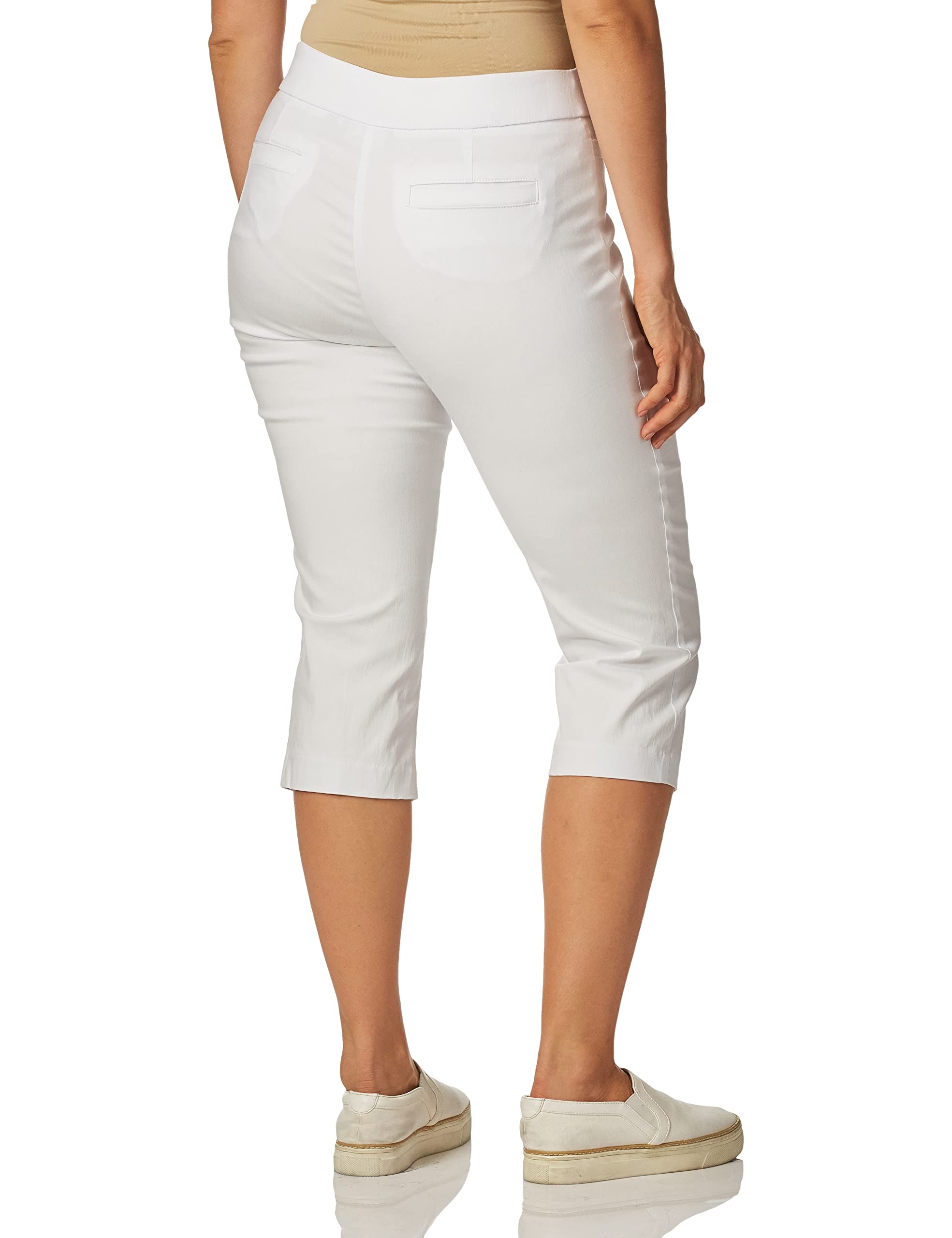 Briggs New York Women's Pull-On Capri Pants with Pocket - Casual Comfort