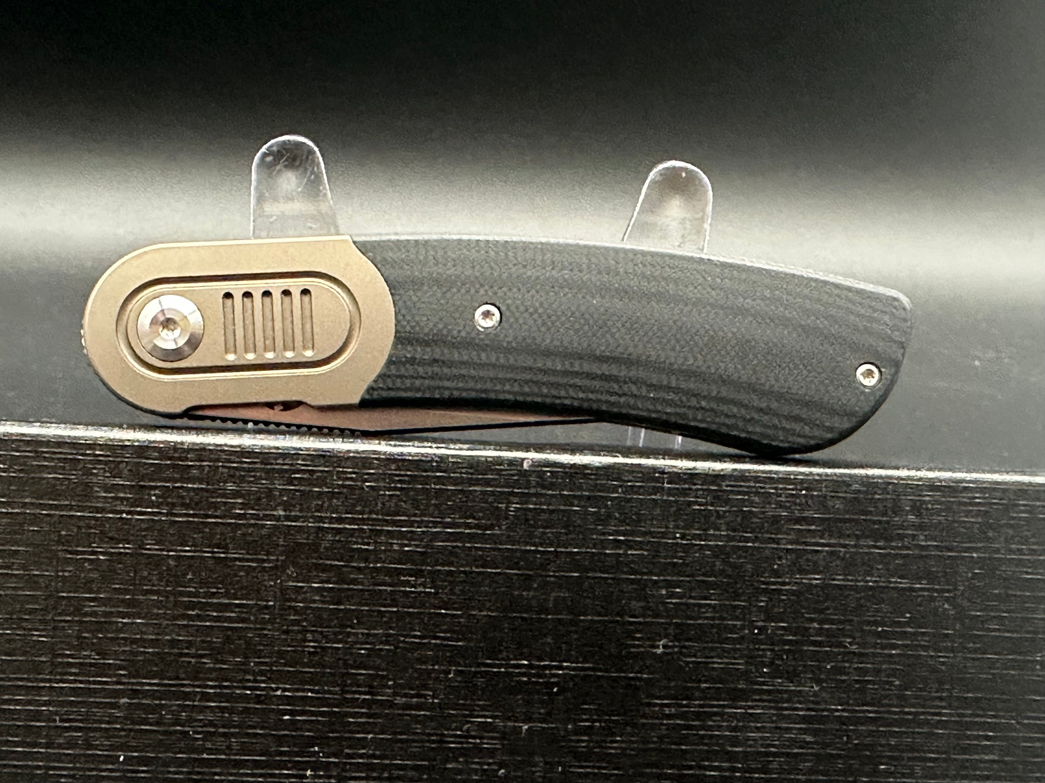 Kansept Reverie Titanium Folding Knife with Black G10 Handle & S35VN Steel Blade - EDC Pocket Knife for Outdoor Camping, Hiking, and Everyday Carry